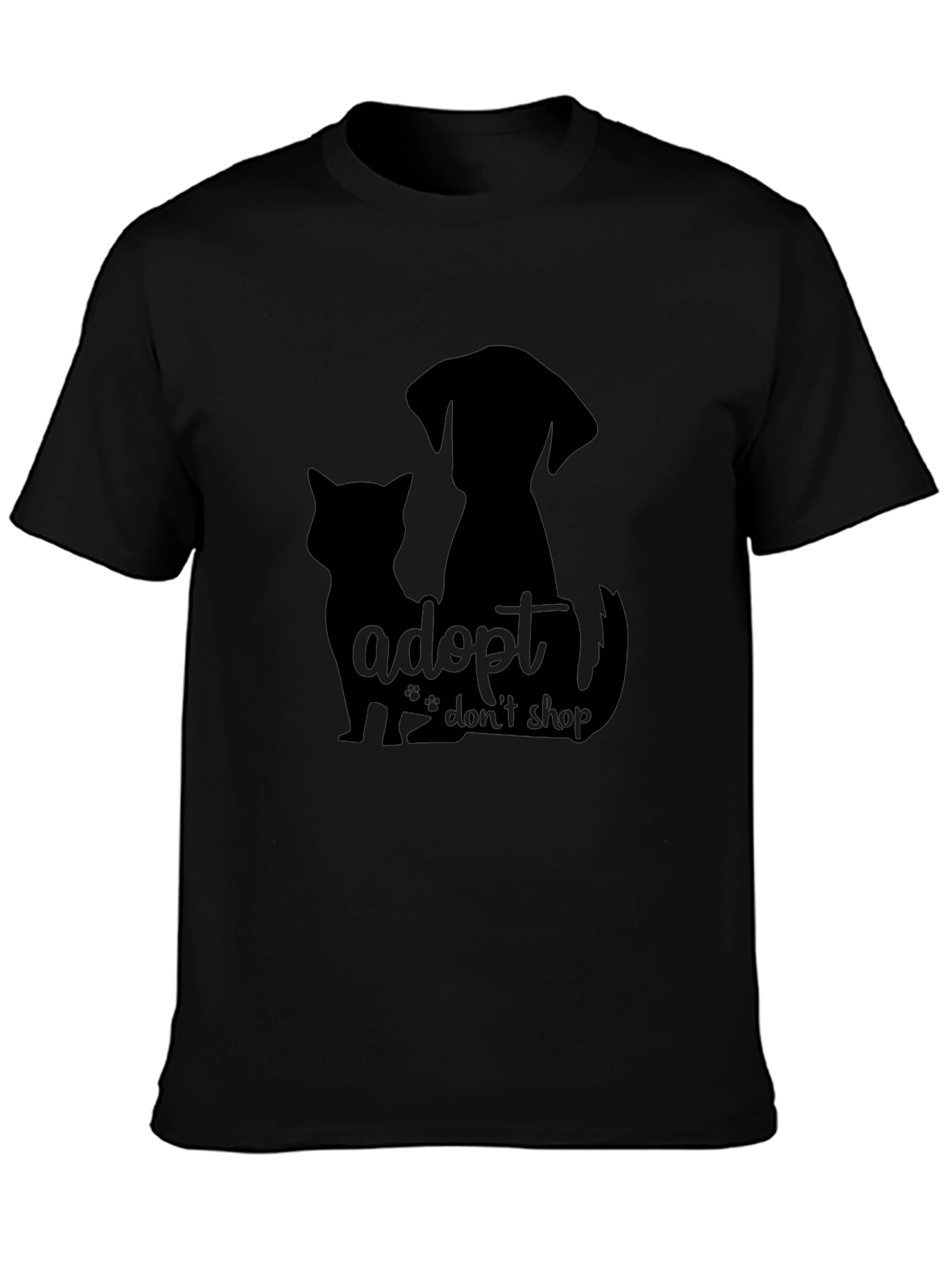 Adopt Dont Shop Black T-Shirt