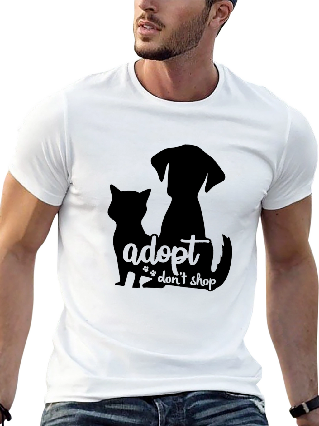 Adopt Dont Shop Black T-Shirt