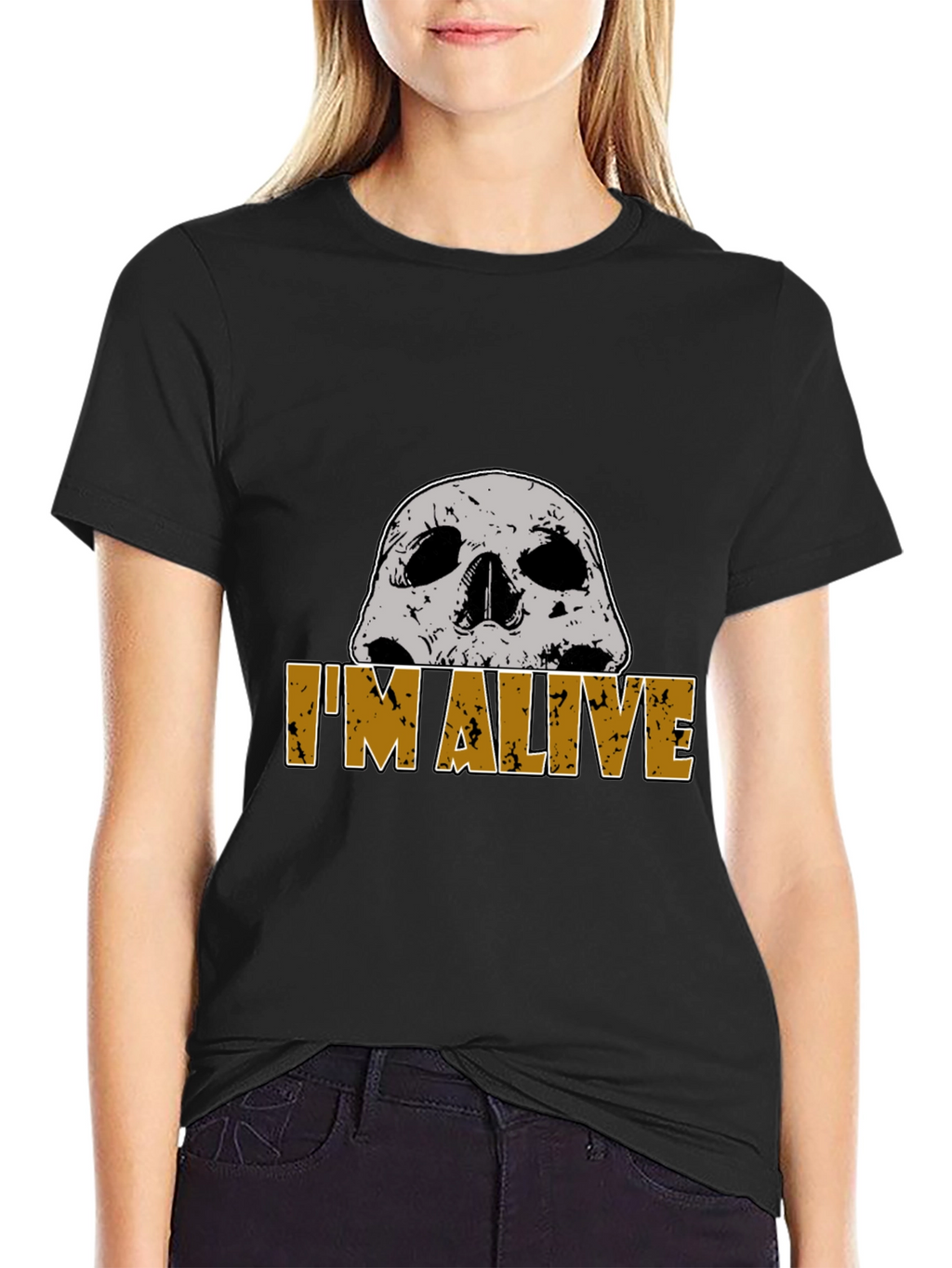 Im Alive Skull Graphic T-Shirt - Mens Black Tee