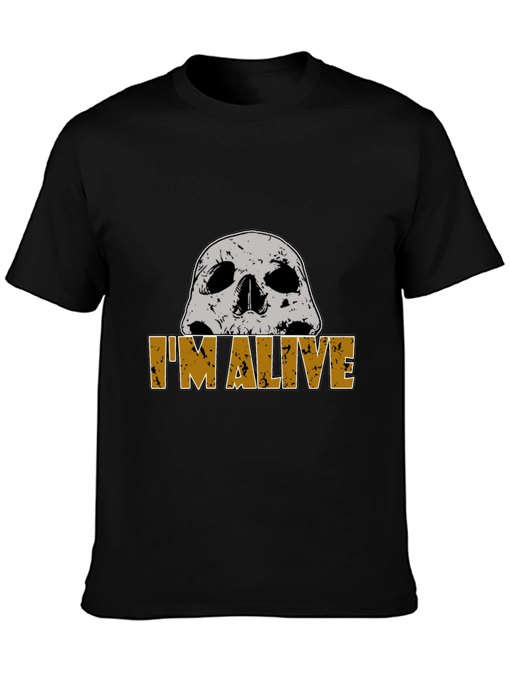 Im Alive Skull Graphic T-Shirt - Mens Black Tee