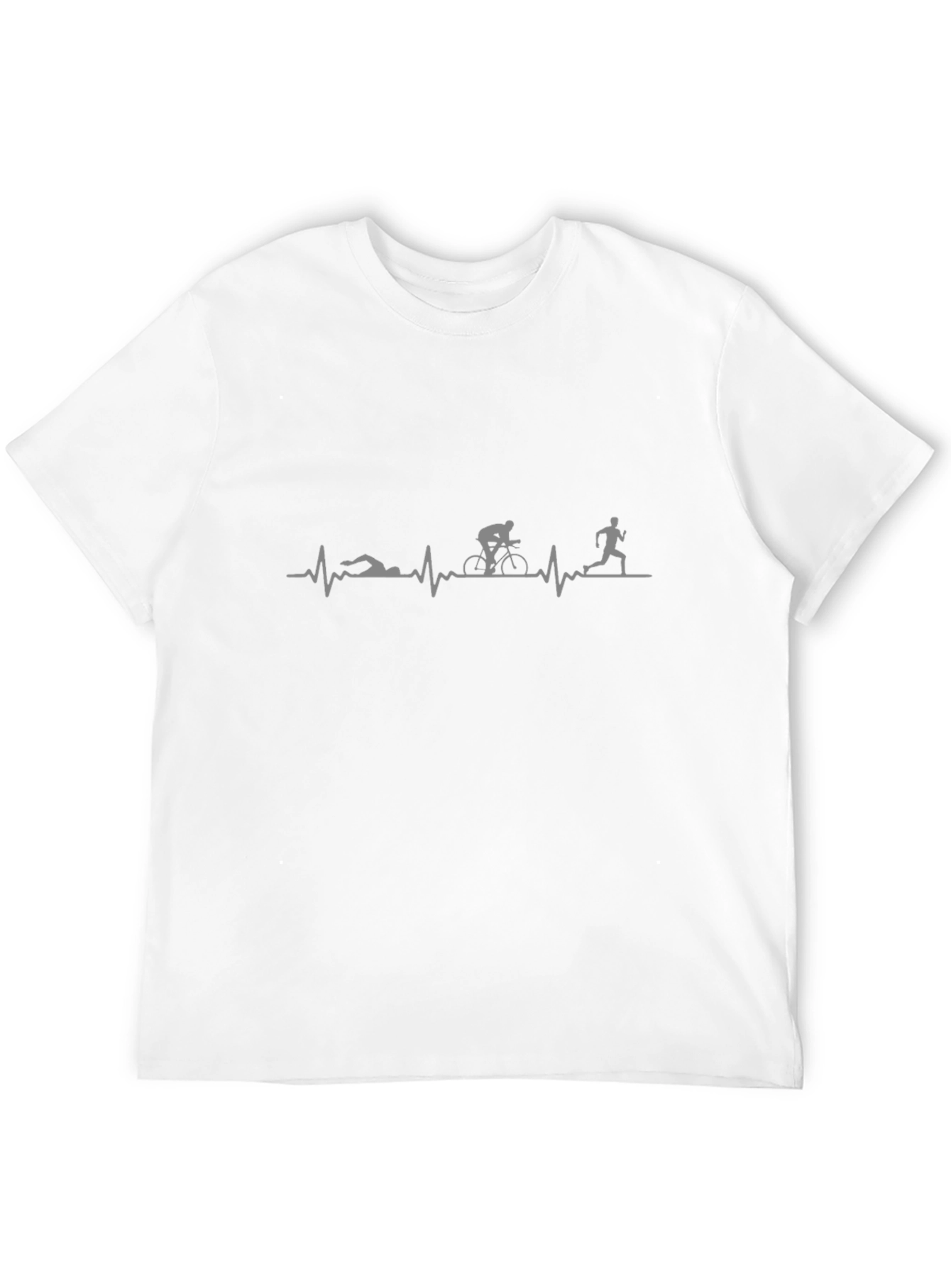 Triathlon Heartbeat Graphic Tee - Black