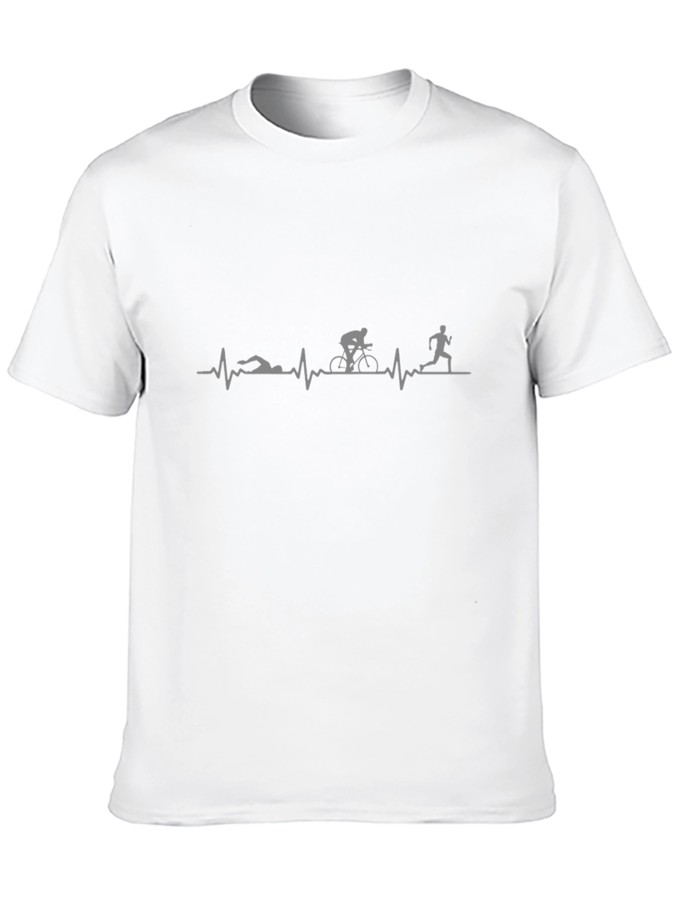 Triathlon Heartbeat Graphic Tee - Black
