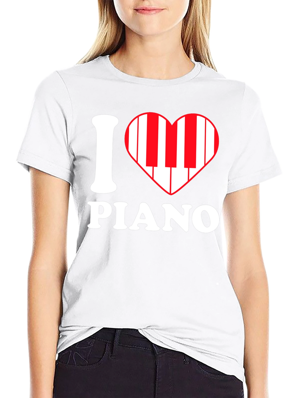 I Heart Piano T-Shirt - Musician Tee