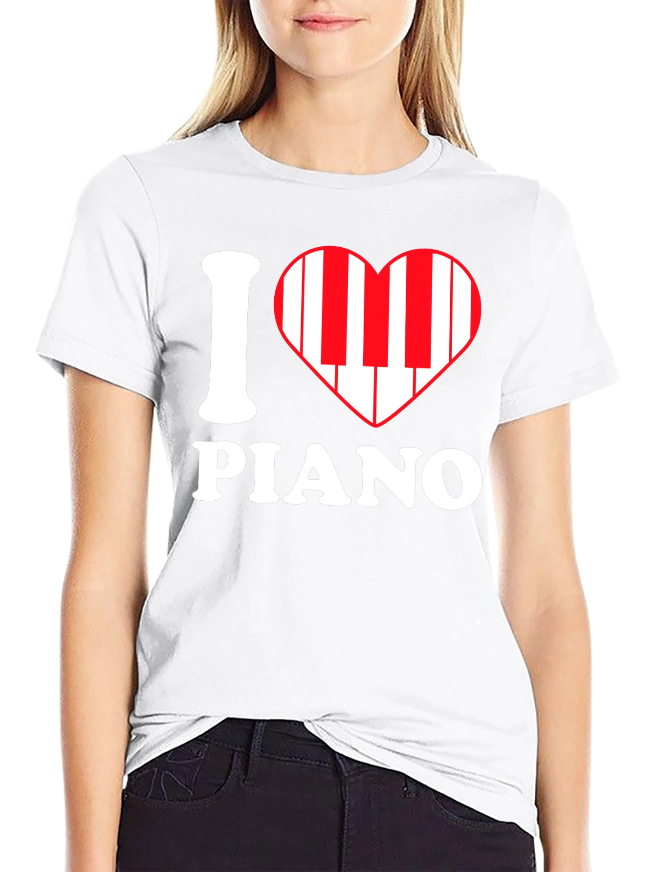 I Heart Piano T-Shirt - Musician Tee
