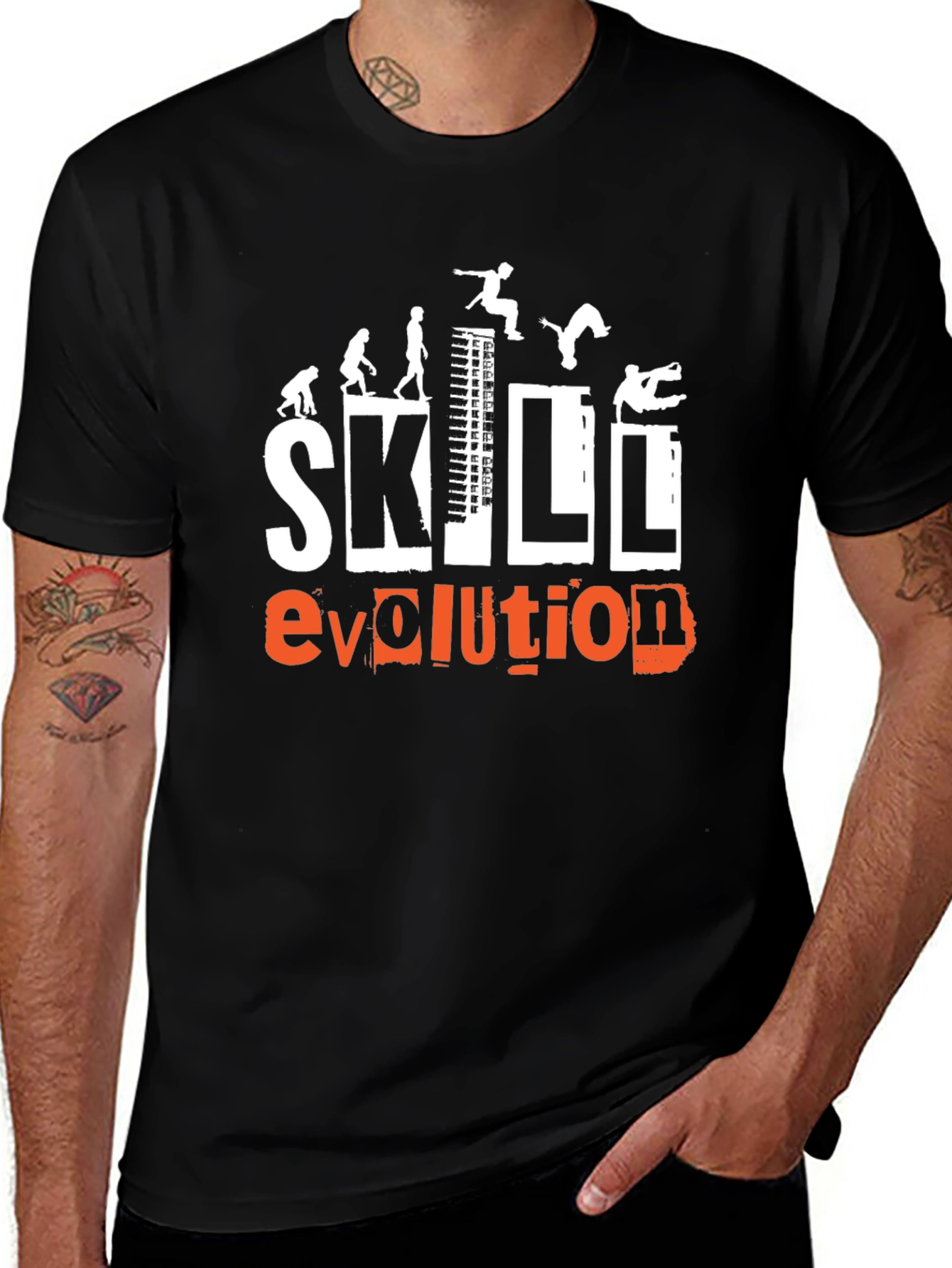 Skill Evolution Black T-Shirt
