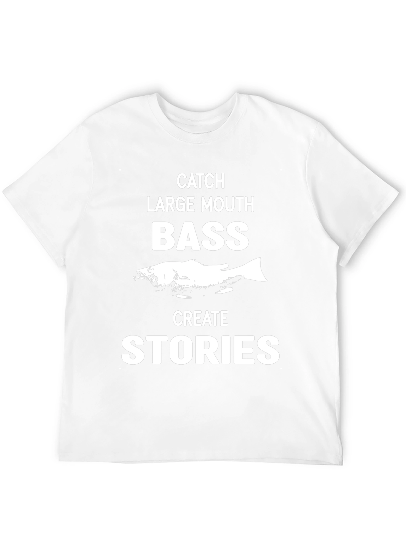Catch Large Mouth Bass Mens Black T-Shirt