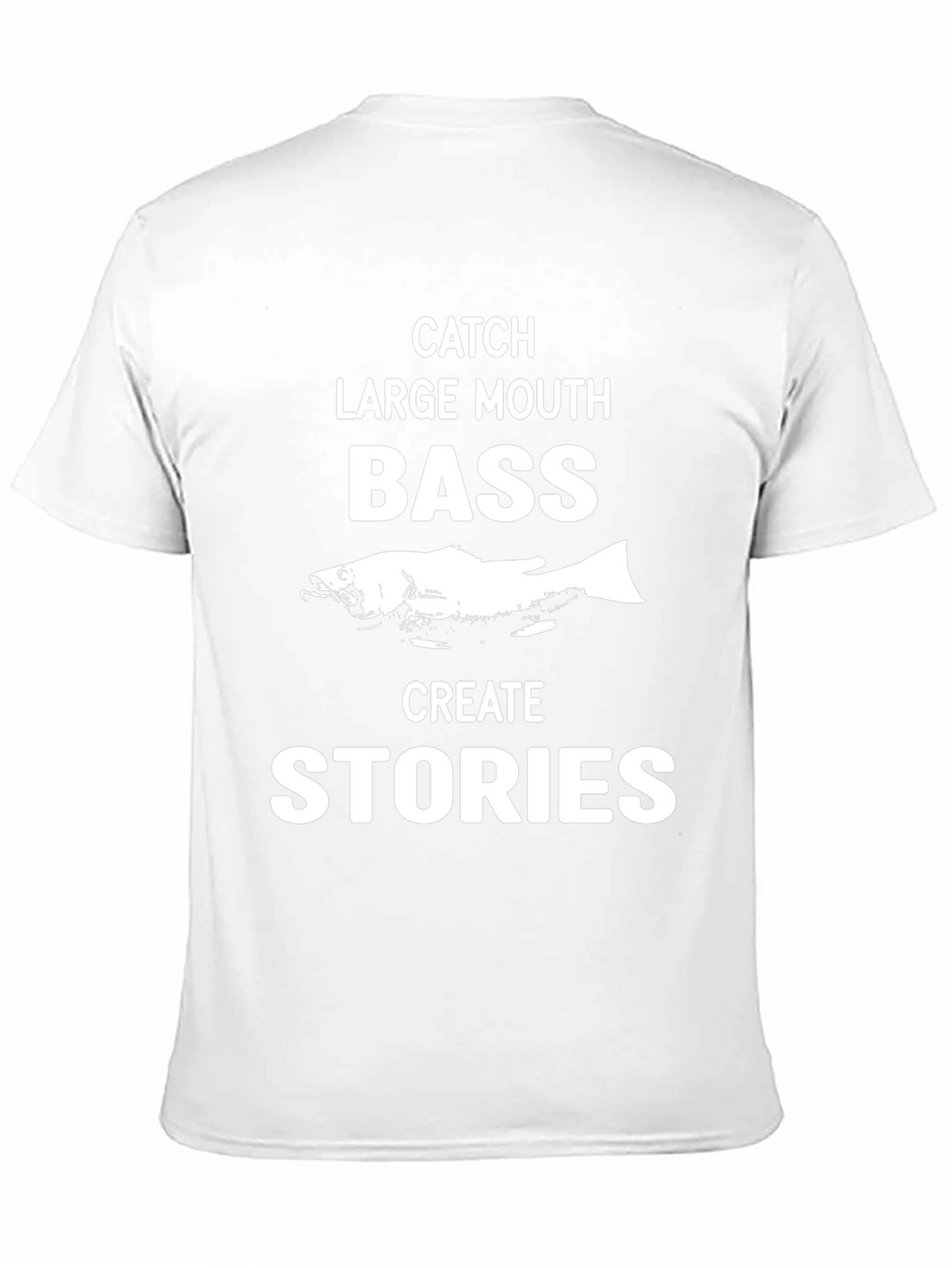 Catch Large Mouth Bass Mens Black T-Shirt