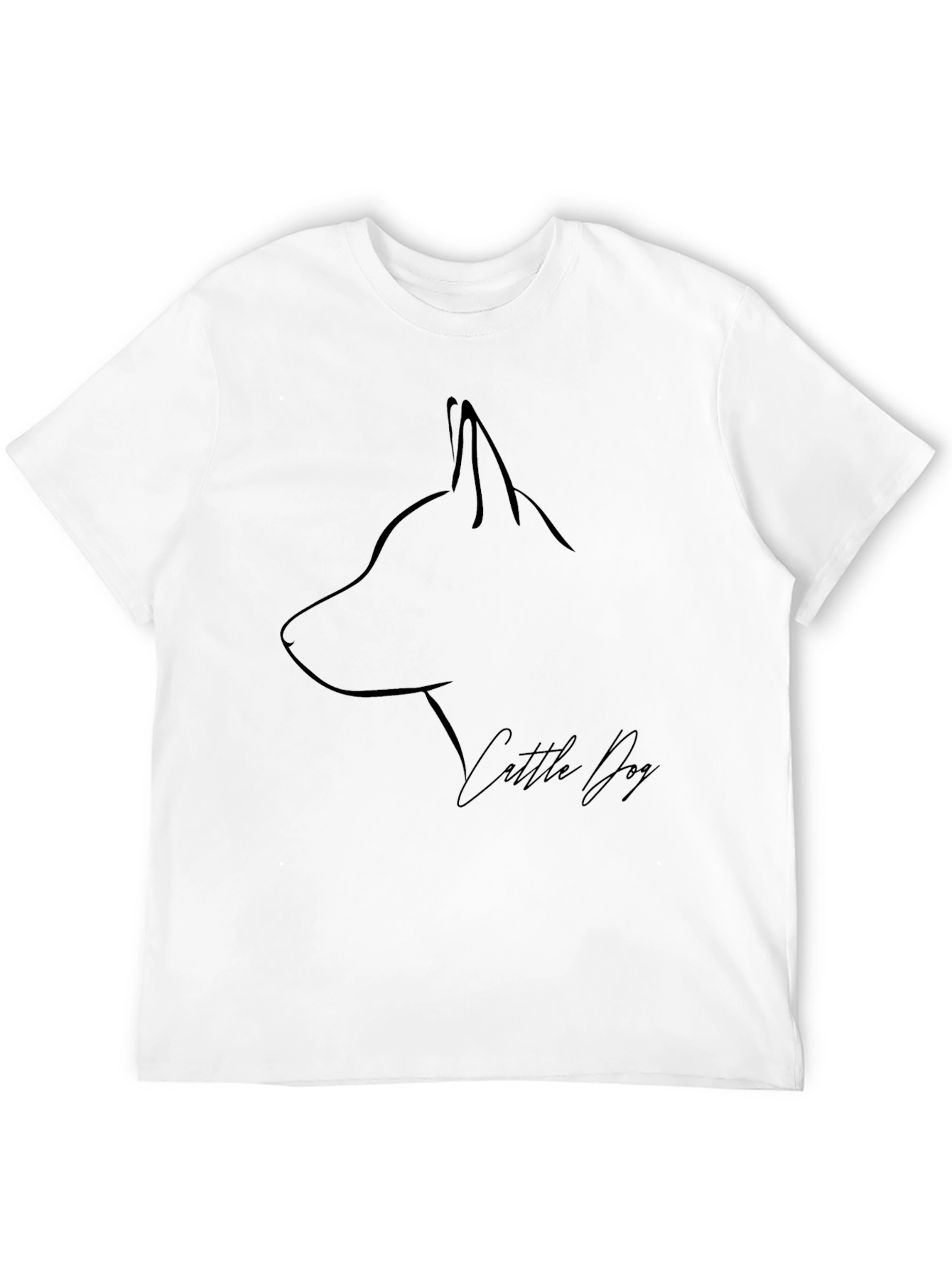 Cattle Dog Graphic Tee - Minimalist Design