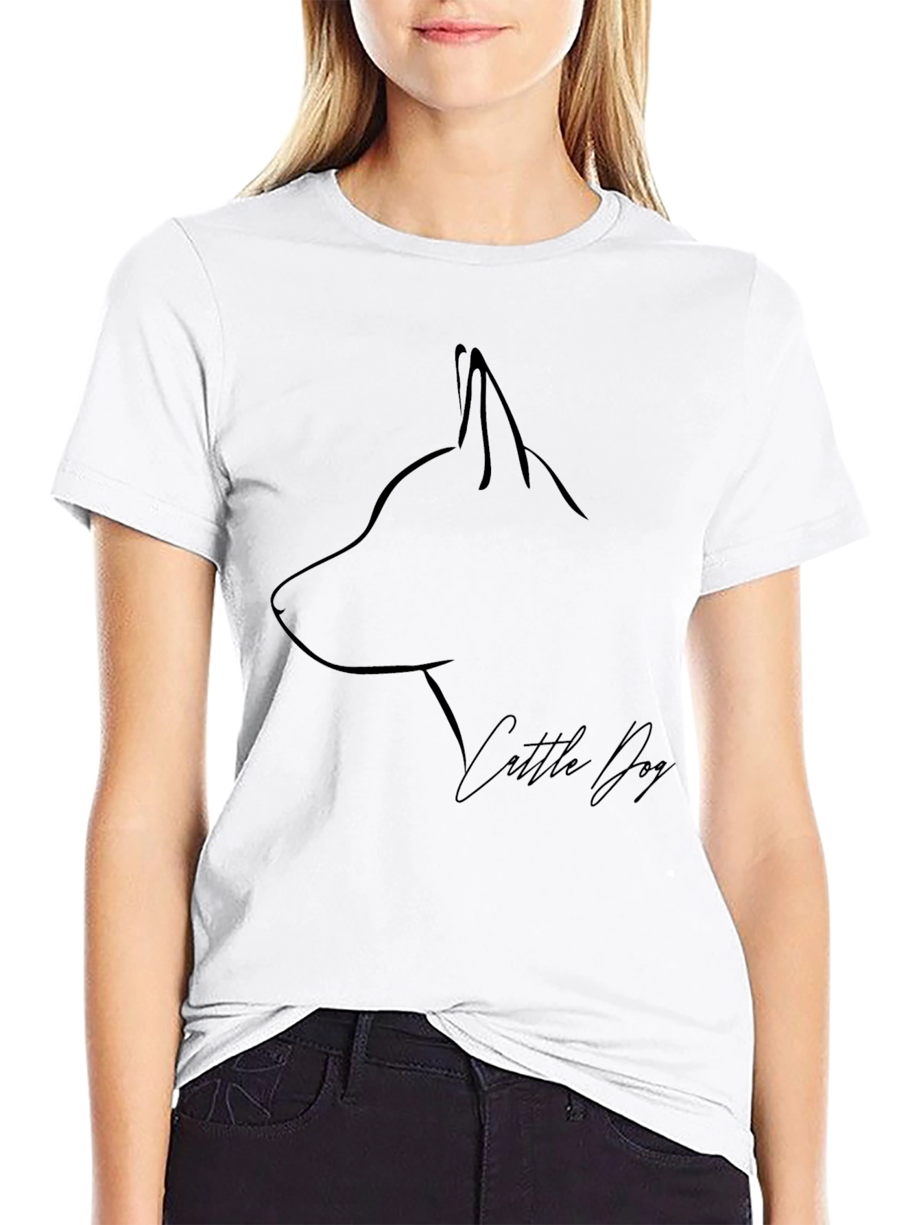 Cattle Dog Graphic Tee - Minimalist Design