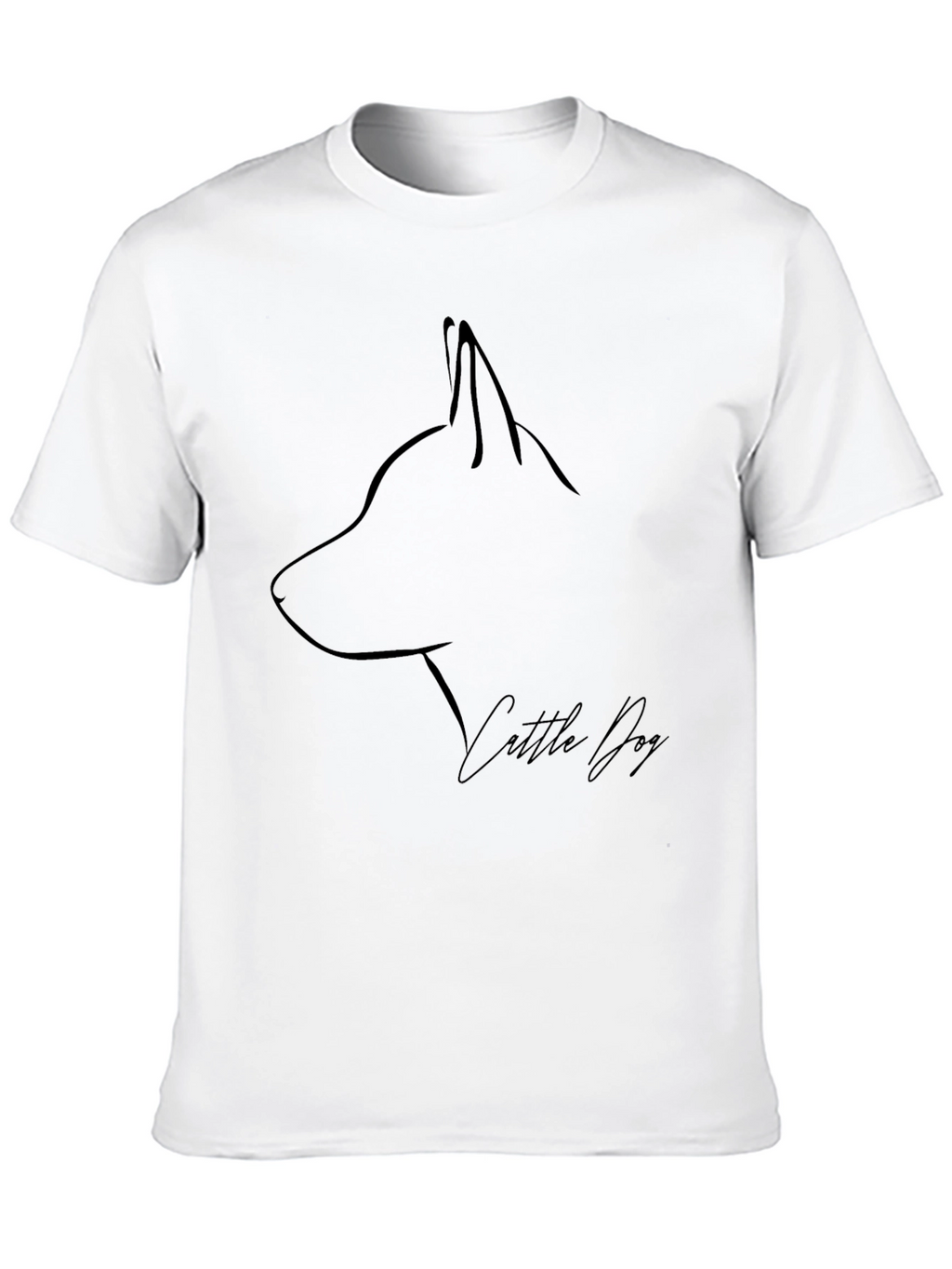 Cattle Dog Graphic Tee - Minimalist Design