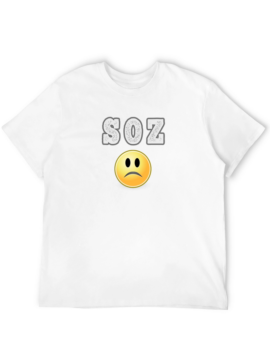 SOZ Sad Face Black T-Shirt - Casual Style