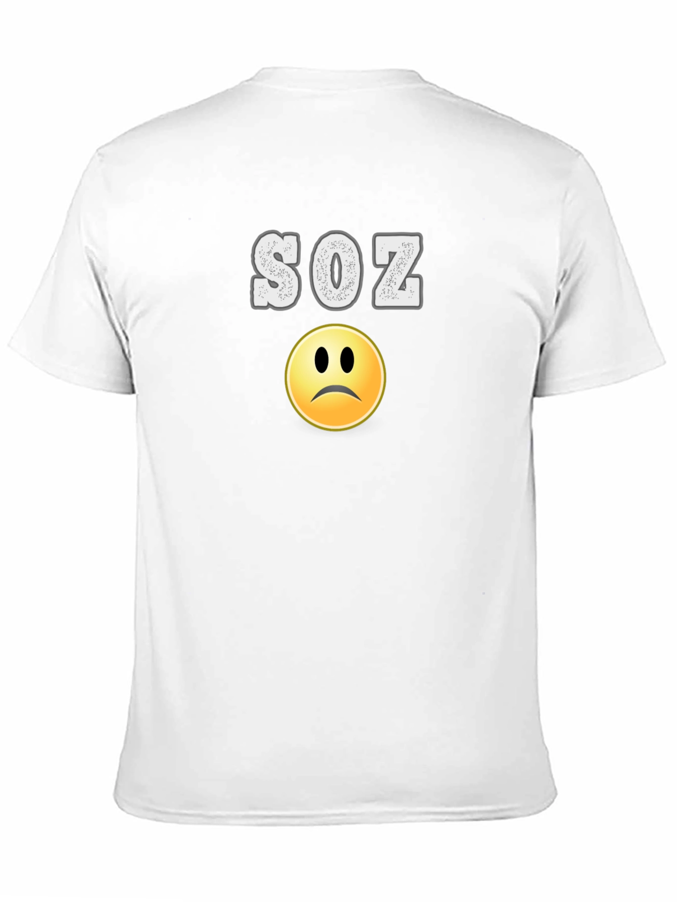 SOZ Sad Face Black T-Shirt - Casual Style