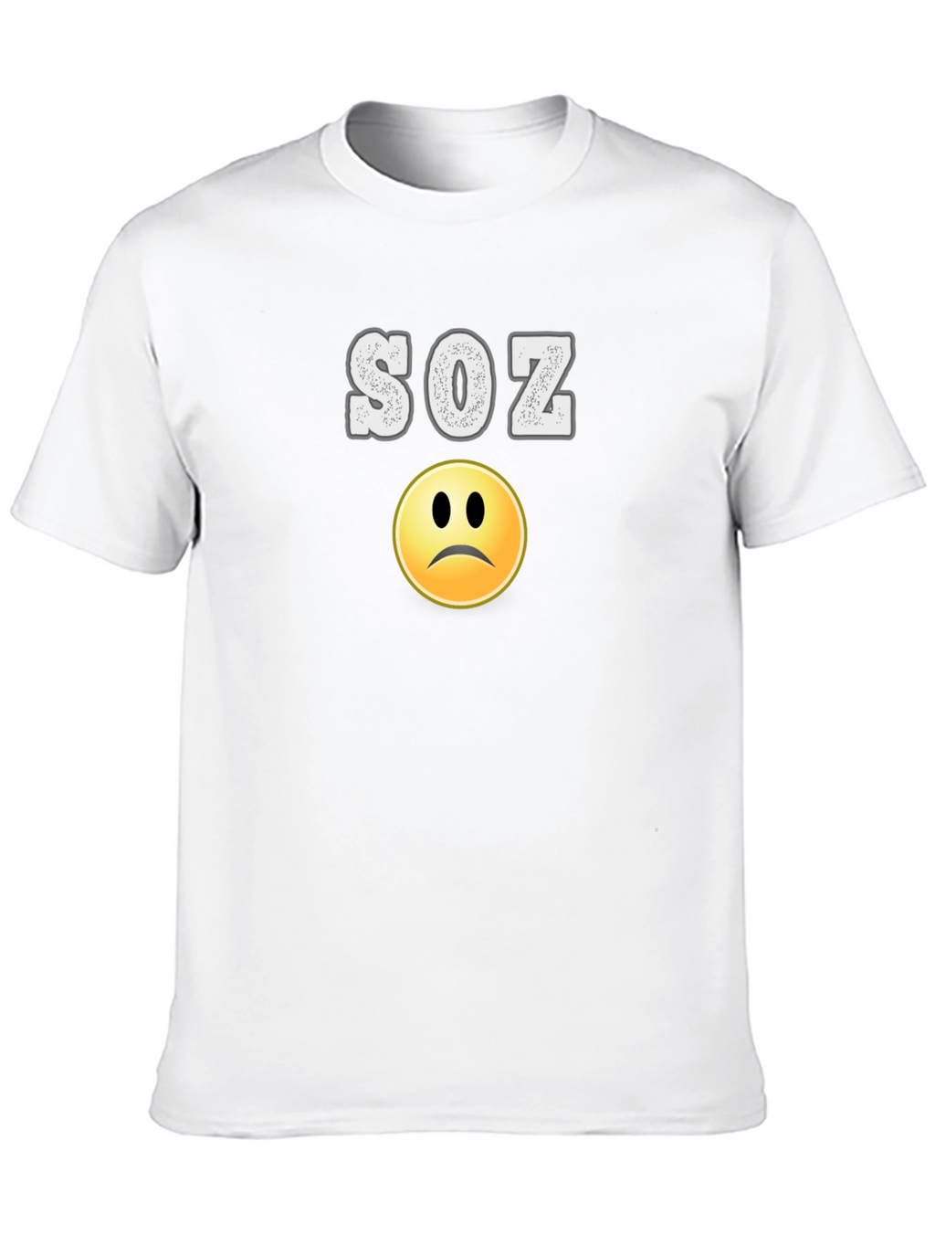 SOZ Sad Face Black T-Shirt - Casual Style