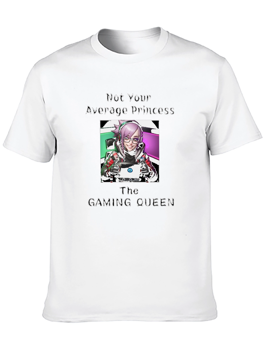 Not Your Average Princess Gaming Queen Black T-Shirt