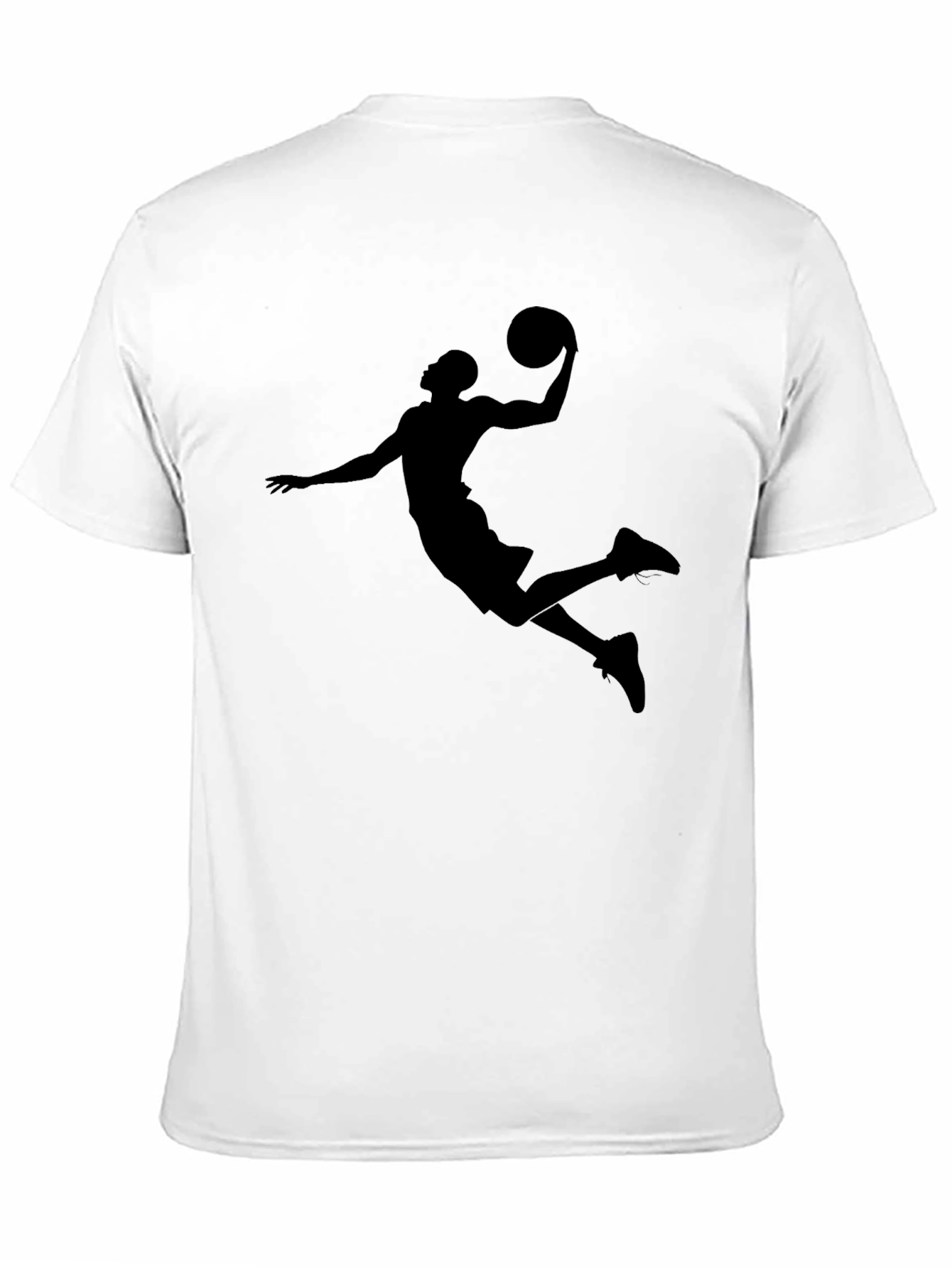 Basketball Player Graphic Tee - Black Cotton T-Shirt