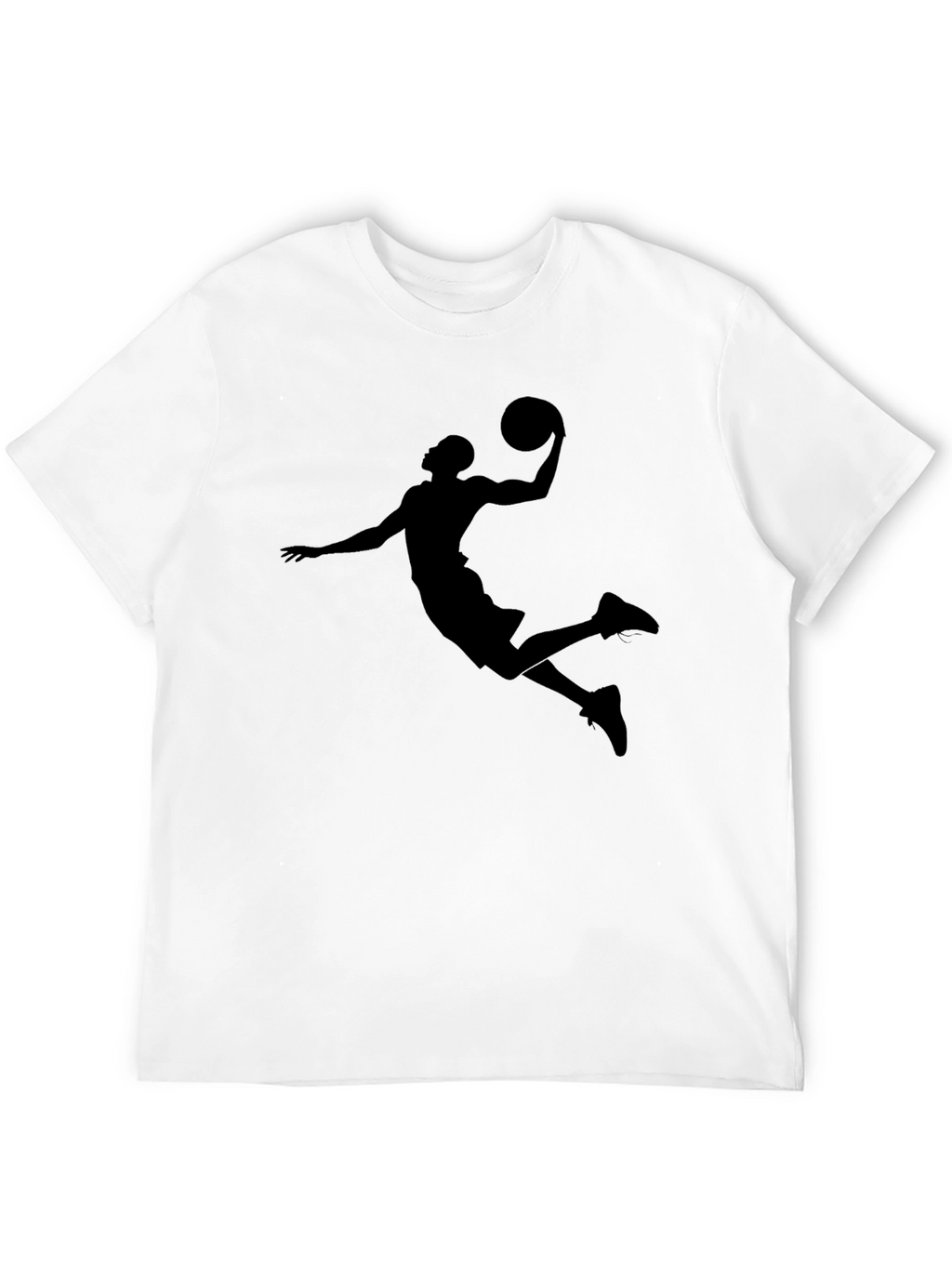 Basketball Player Graphic Tee - Black Cotton T-Shirt