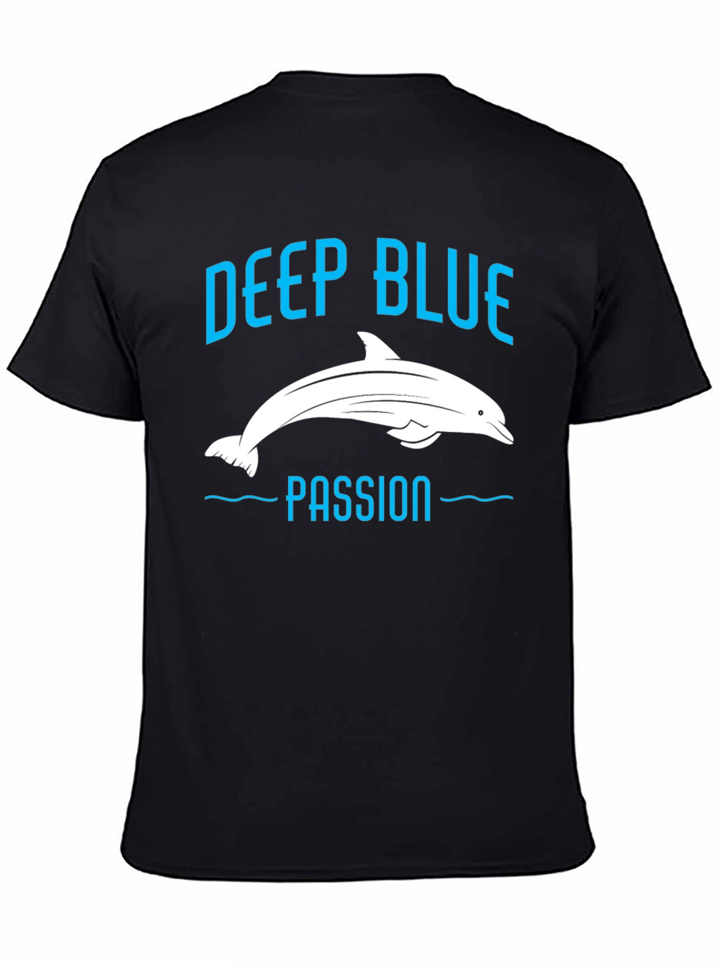 Deep Blue Passion Dolphin Graphic T-Shirt