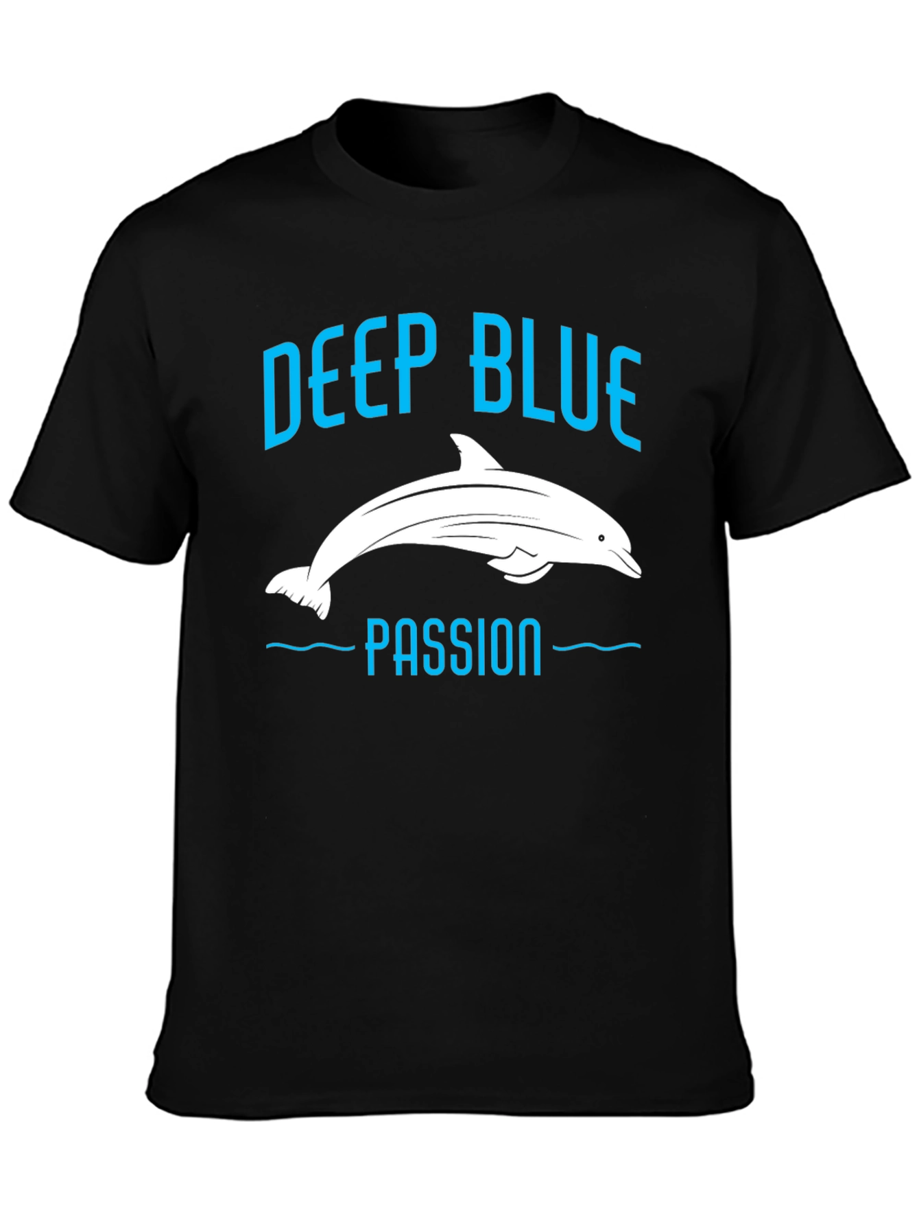Deep Blue Passion Dolphin Graphic T-Shirt
