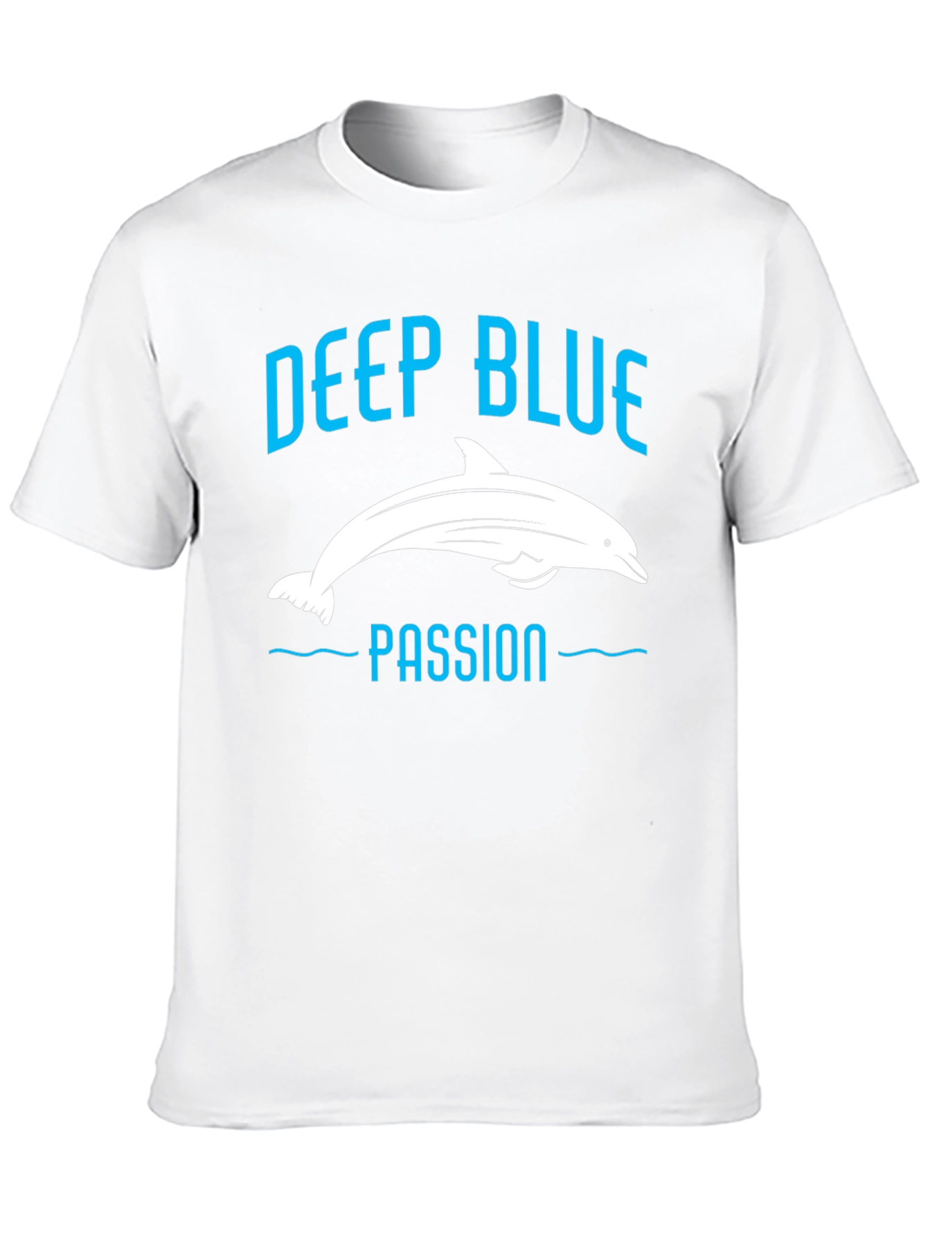 Deep Blue Passion Dolphin Graphic T-Shirt