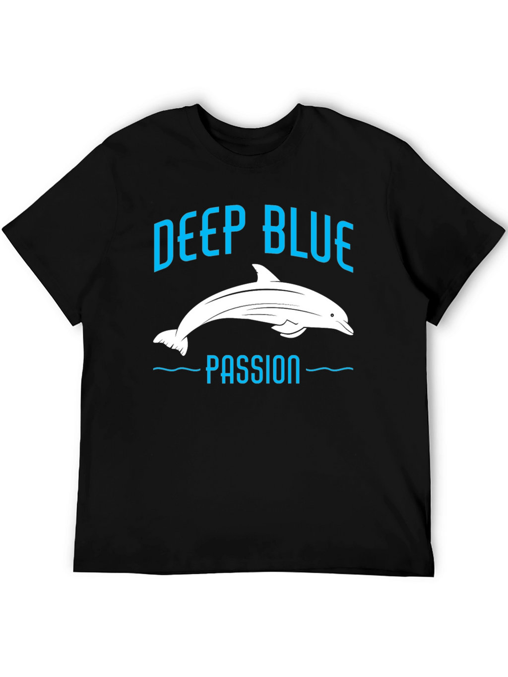 Deep Blue Passion Dolphin Graphic T-Shirt