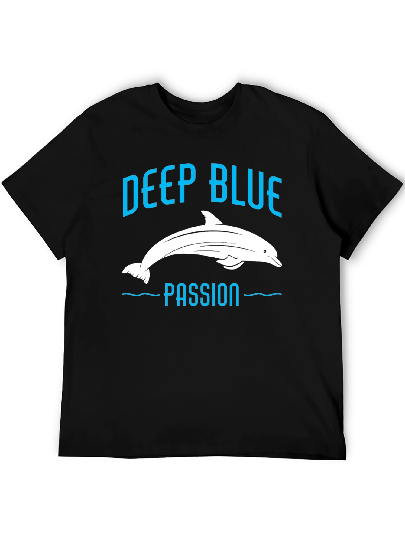 Deep Blue Passion Dolphin Graphic T-Shirt