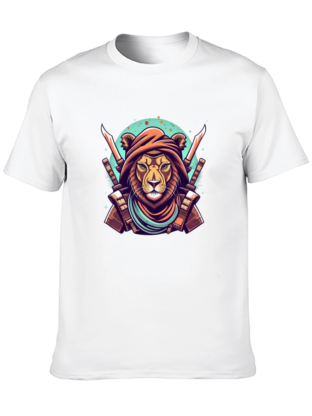 Warrior Lion Graphic Tee - Mens Black T-Shirt