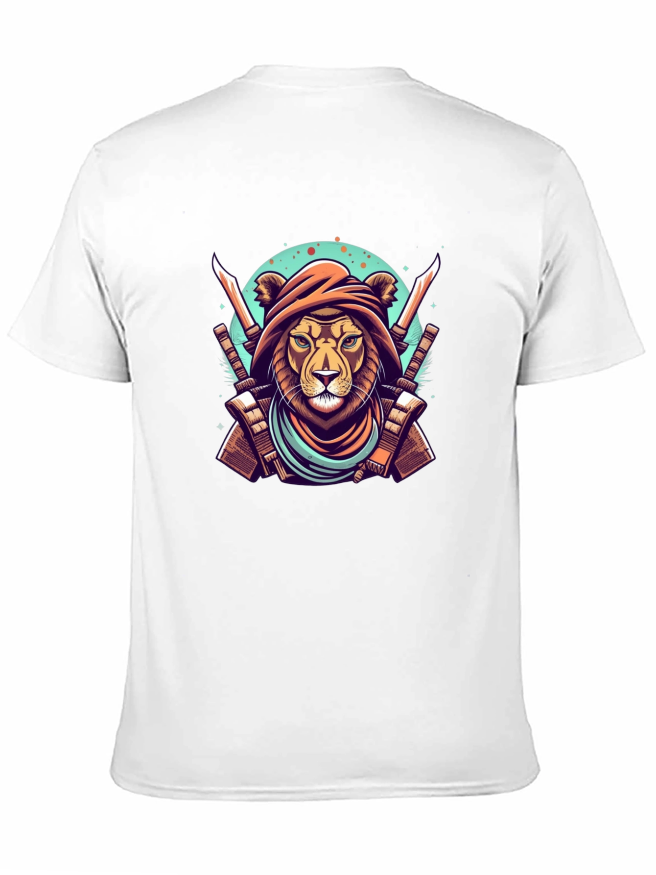Warrior Lion Graphic Tee - Mens Black T-Shirt