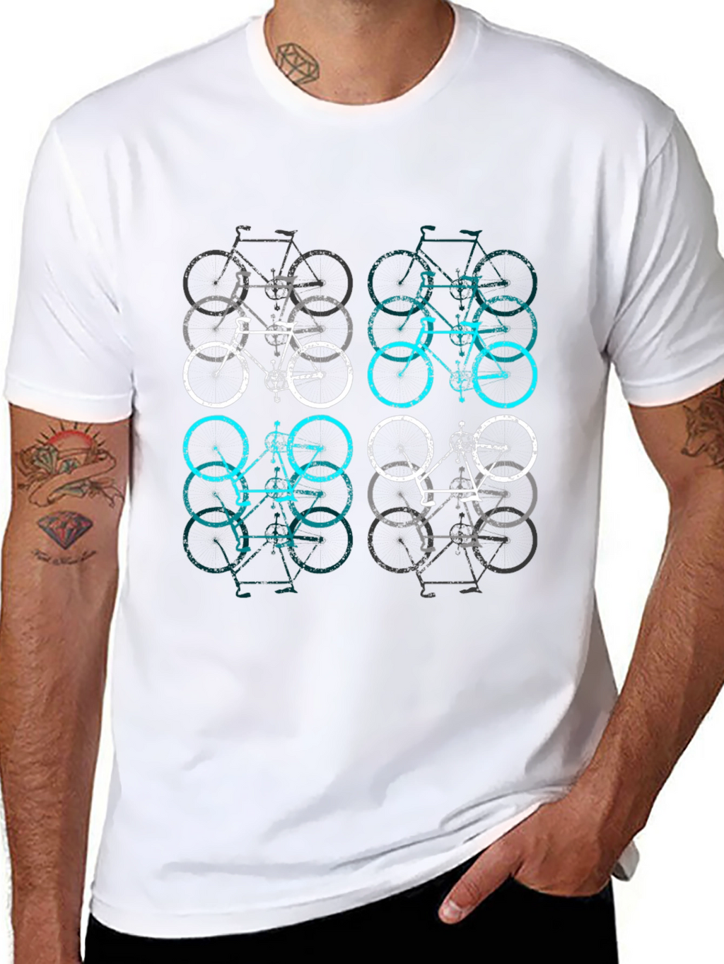 Bicycle Print T-Shirt - Cool & Casual Style