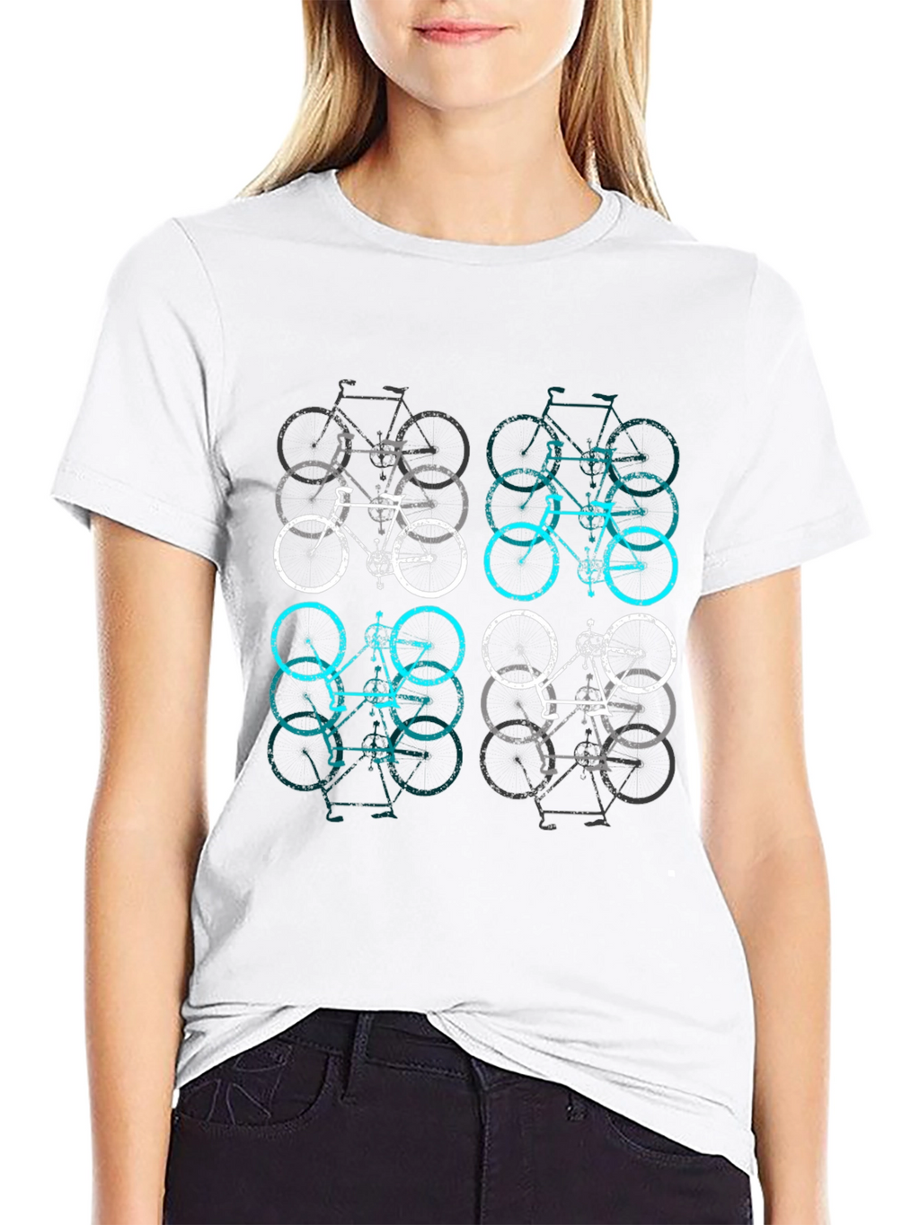 Bicycle Print T-Shirt - Cool & Casual Style