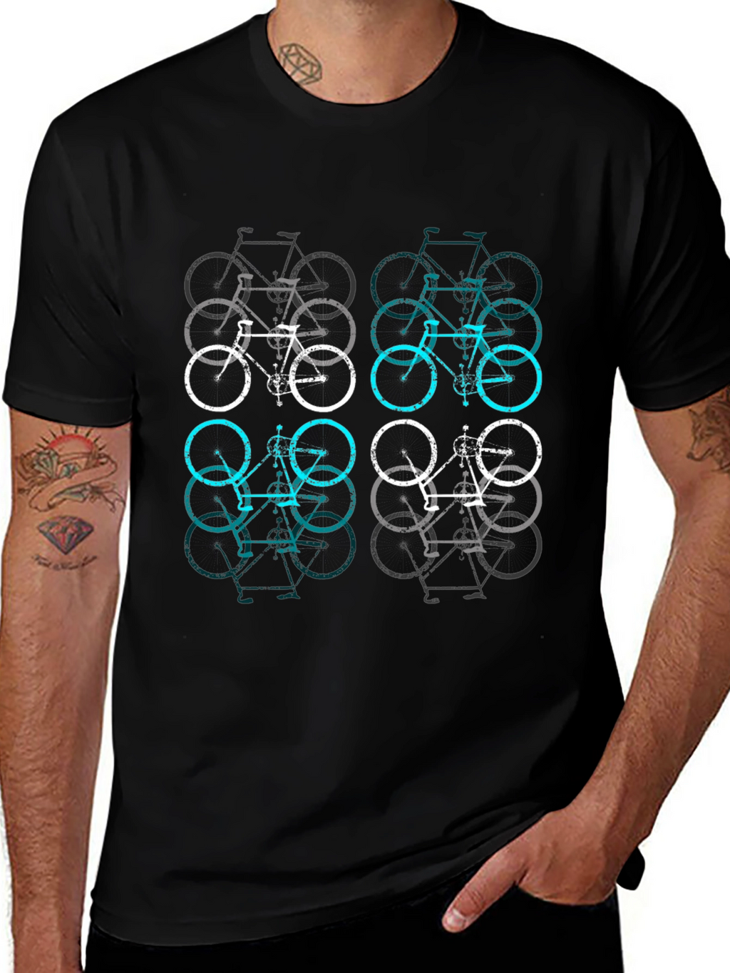 Bicycle Print T-Shirt - Cool & Casual Style