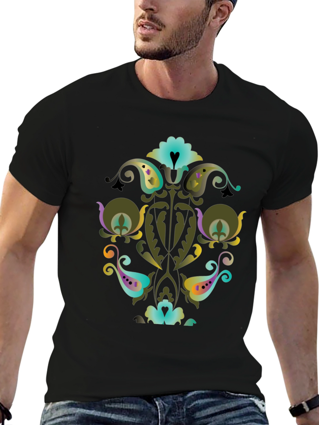 Ornate Floral Paisley Graphic Tee
