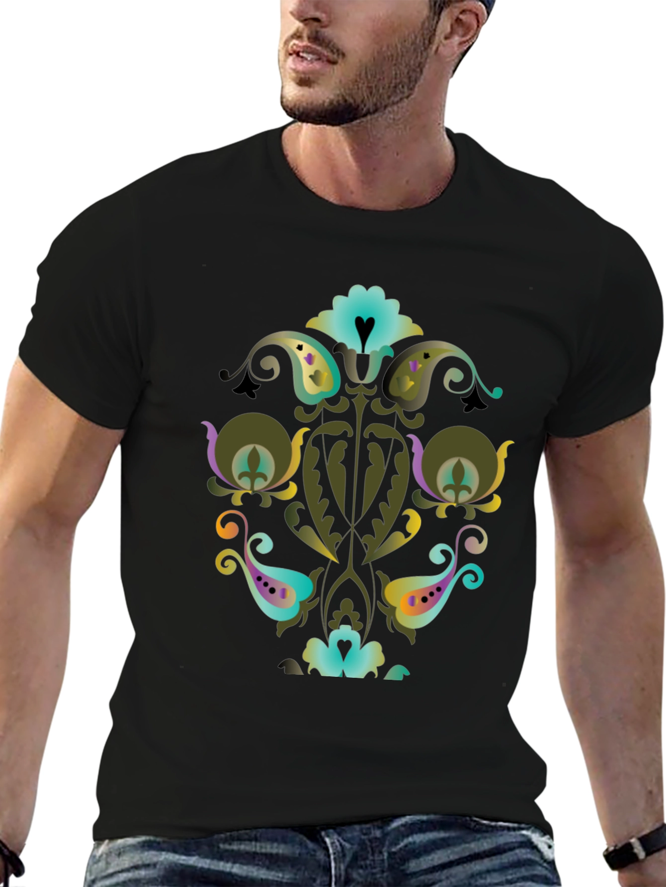 Ornate Floral Paisley Graphic Tee