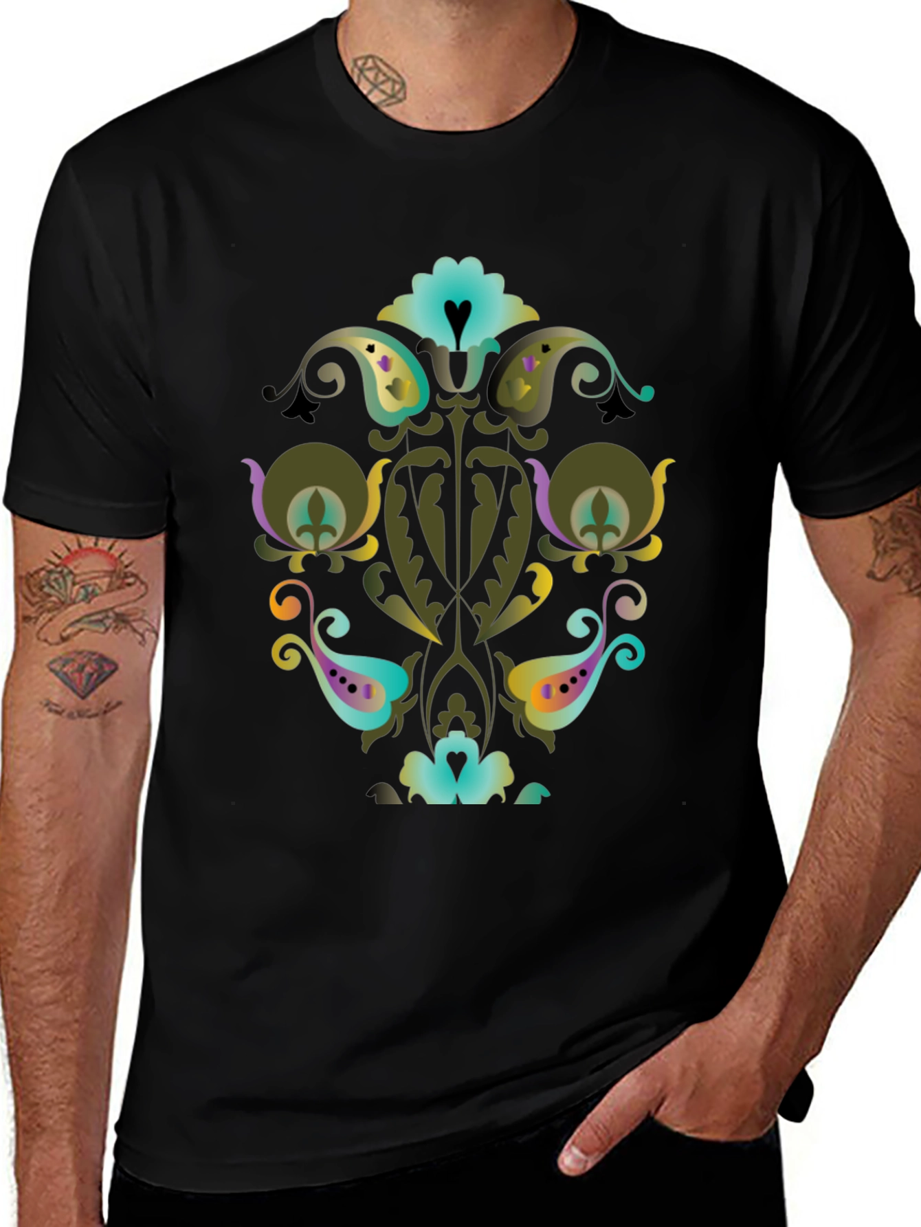 Ornate Floral Paisley Graphic Tee