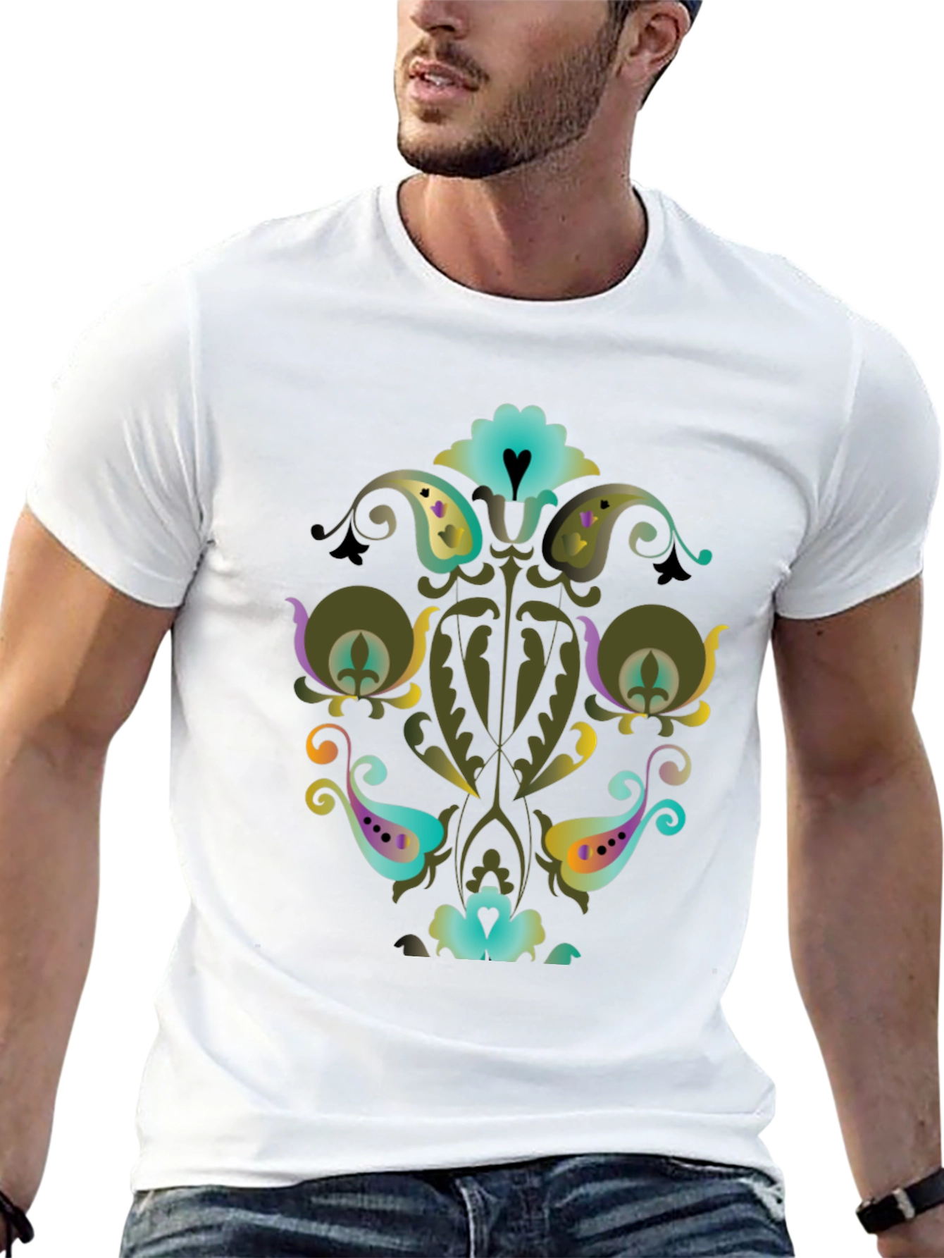 Ornate Floral Paisley Graphic Tee