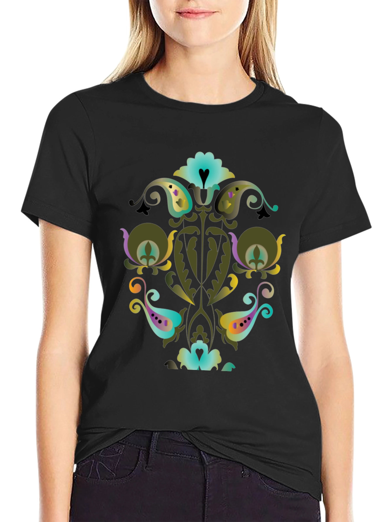 Ornate Floral Paisley Graphic Tee