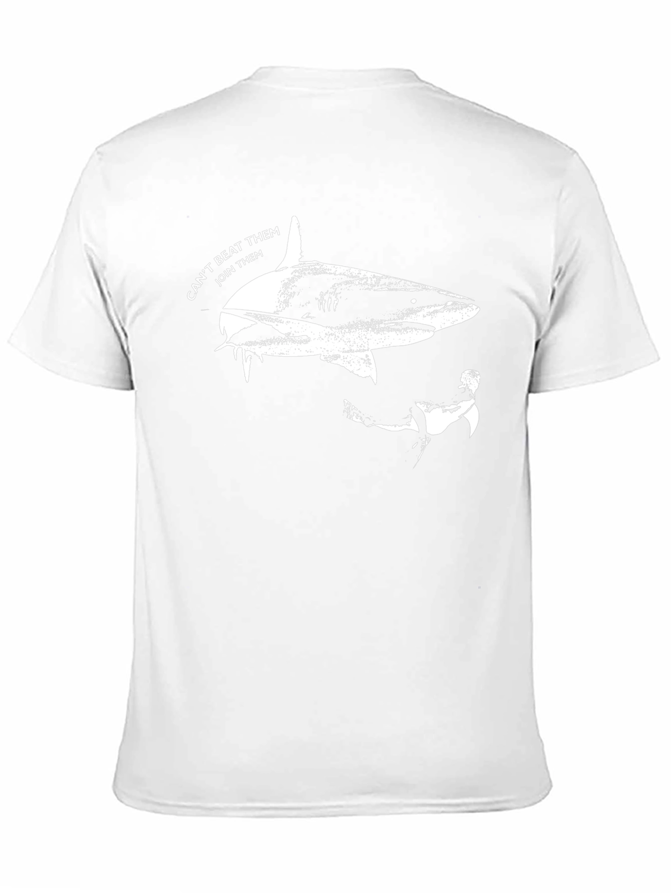 Shark Diver T-Shirt - Cant Beat Them Join Them
