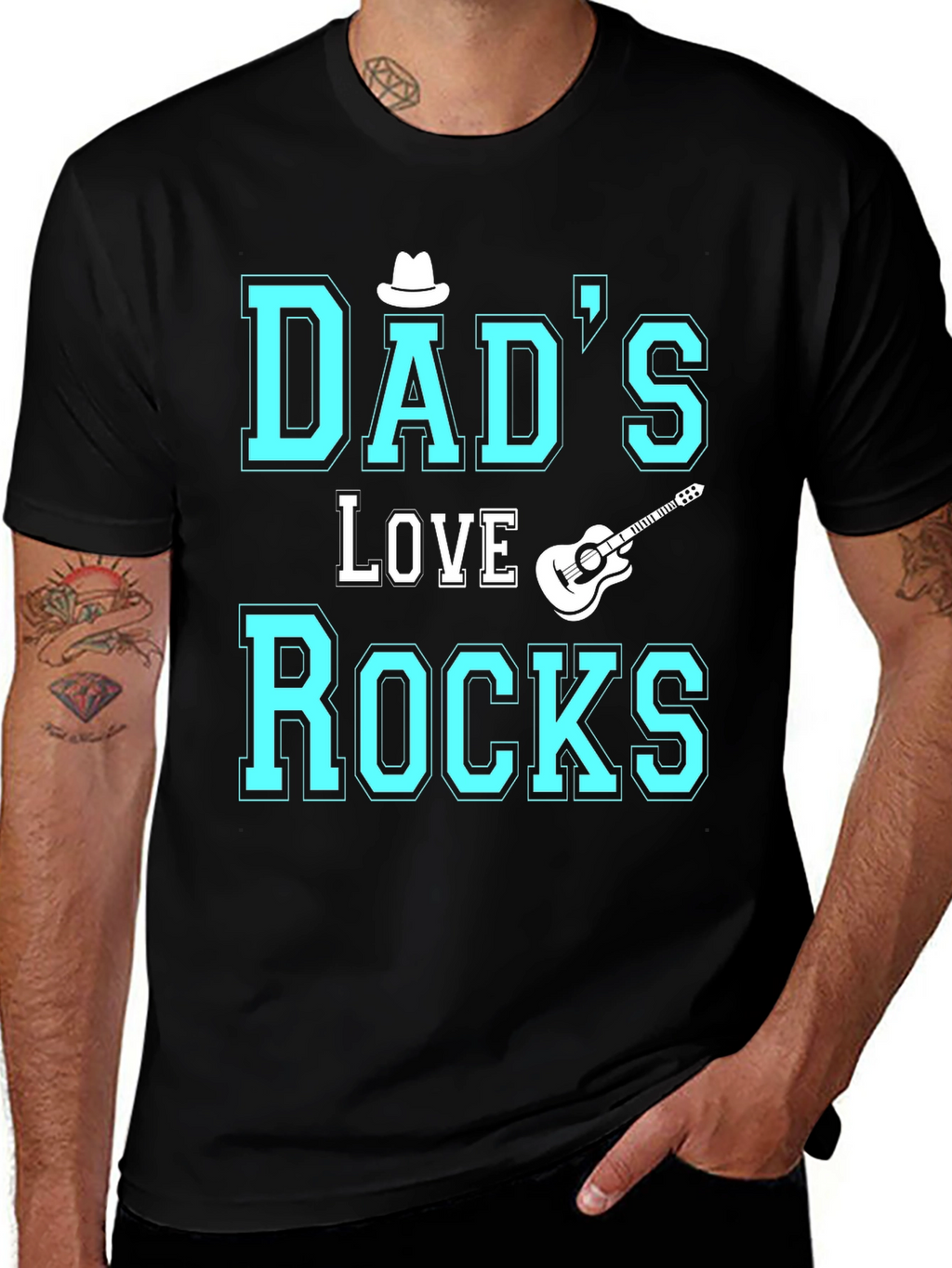 Dads Love Rocks T-Shirt - Fathers Day Gift