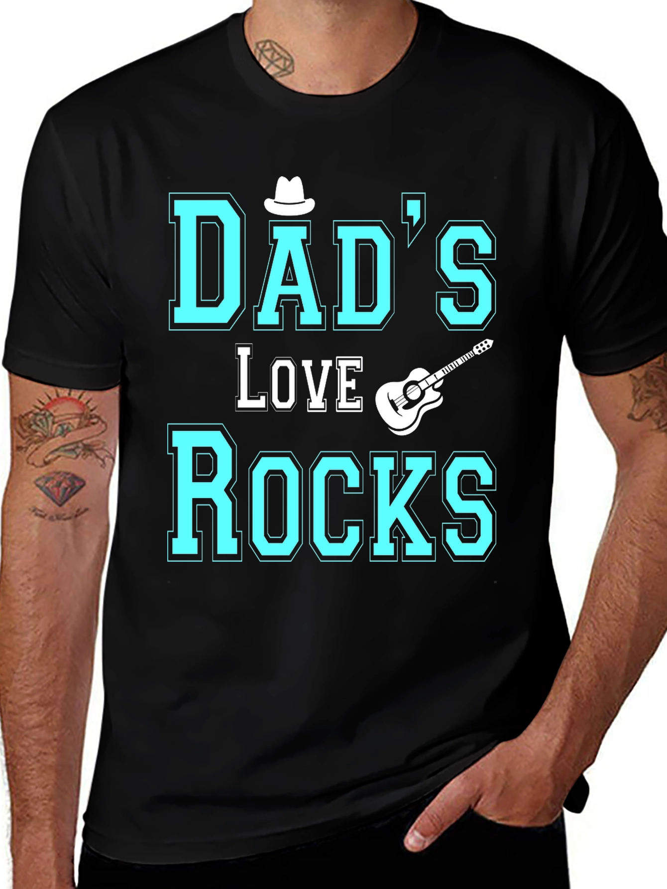 Dads Love Rocks T-Shirt - Fathers Day Gift