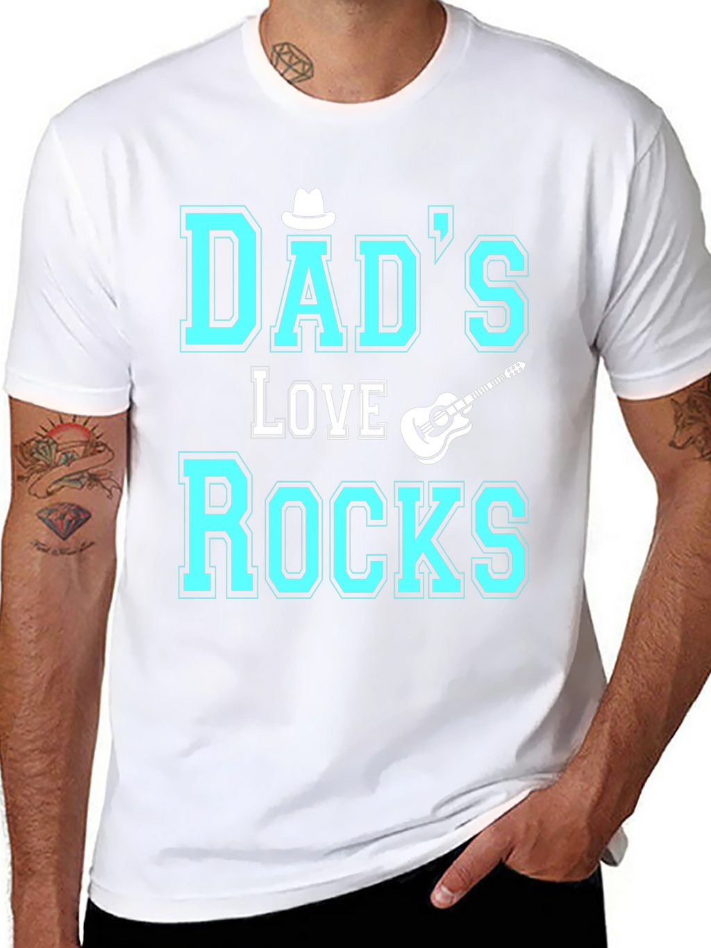 Dads Love Rocks T-Shirt - Fathers Day Gift