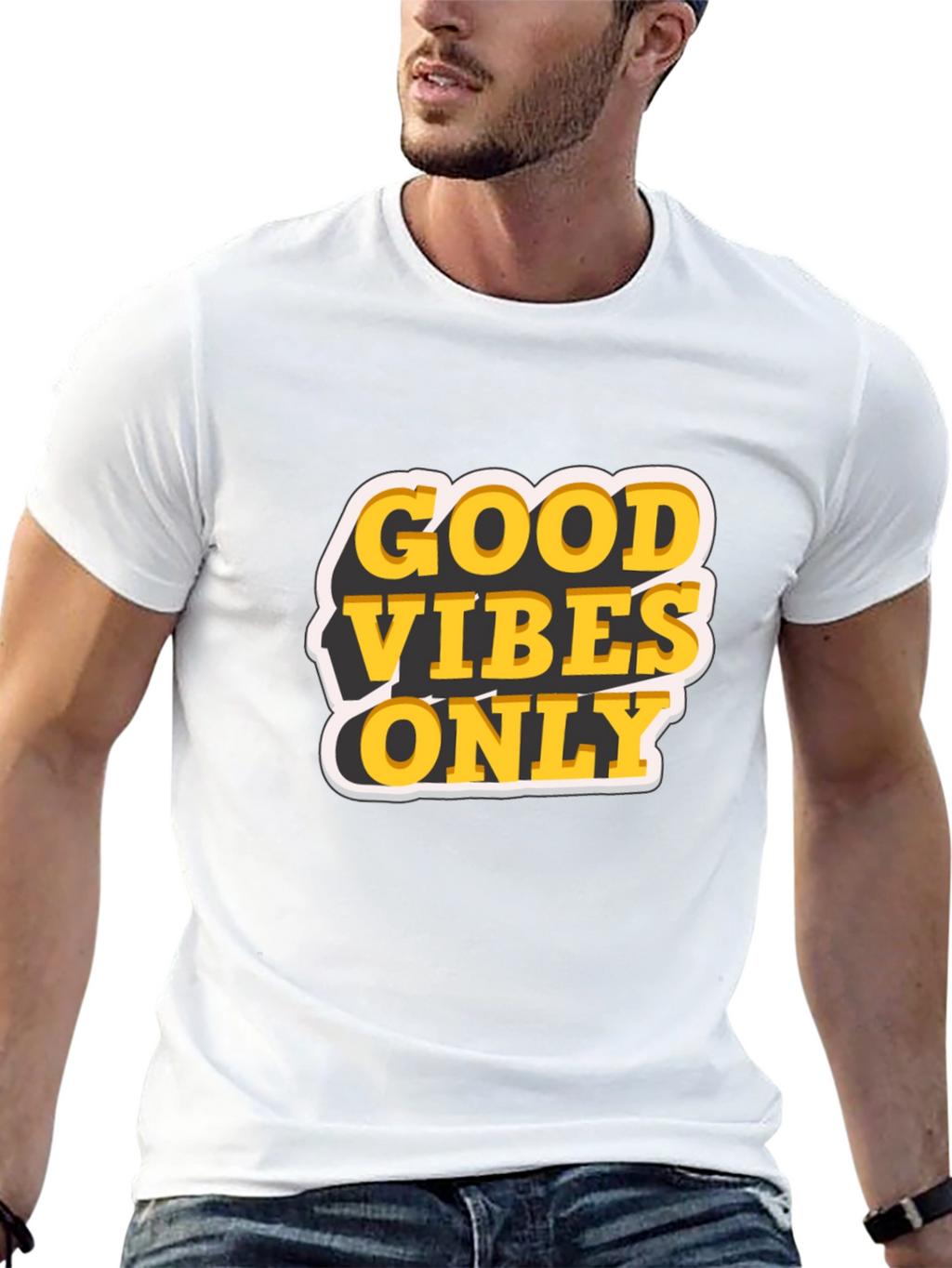 Good Vibes Only Graphic T-Shirt - Black