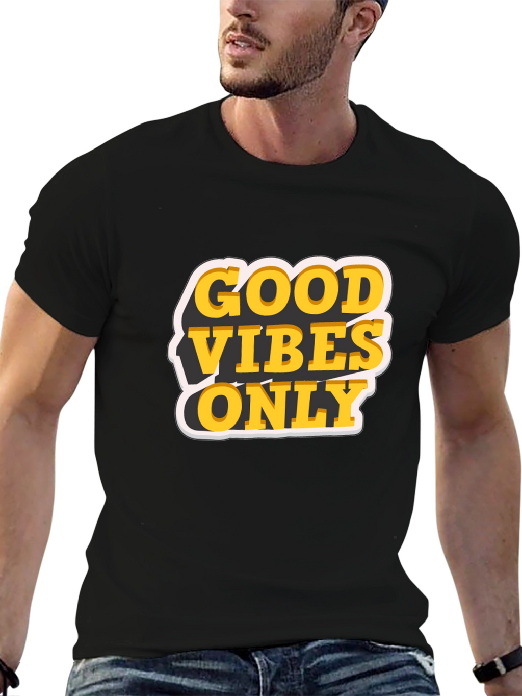 Good Vibes Only Graphic T-Shirt - Black