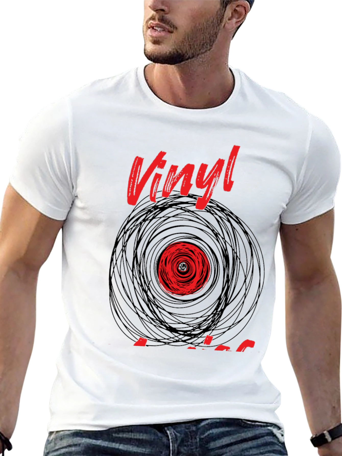Vinyl Record Graphic Tee - Classic Music Lover T-Shirt
