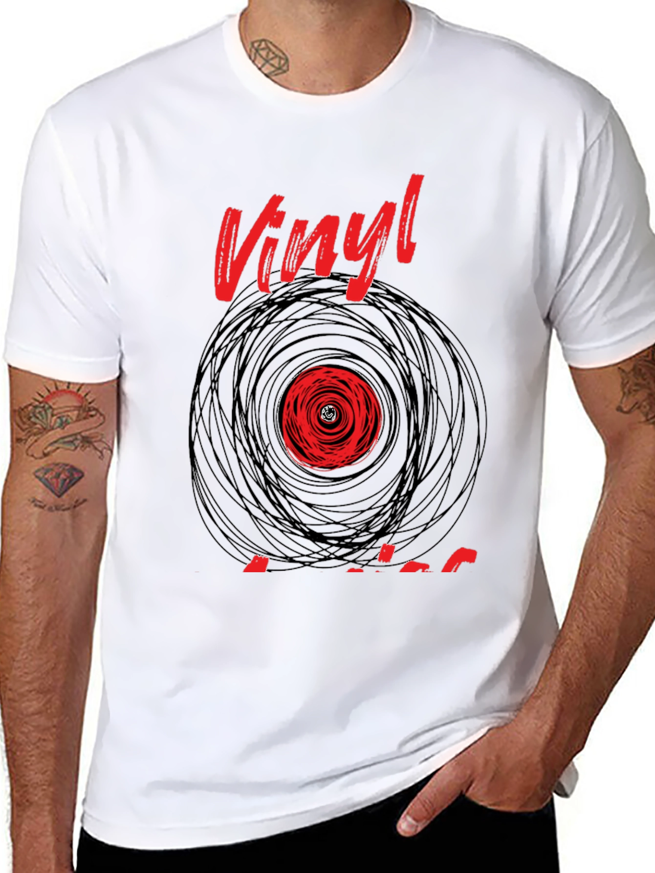 Vinyl Record Graphic Tee - Classic Music Lover T-Shirt
