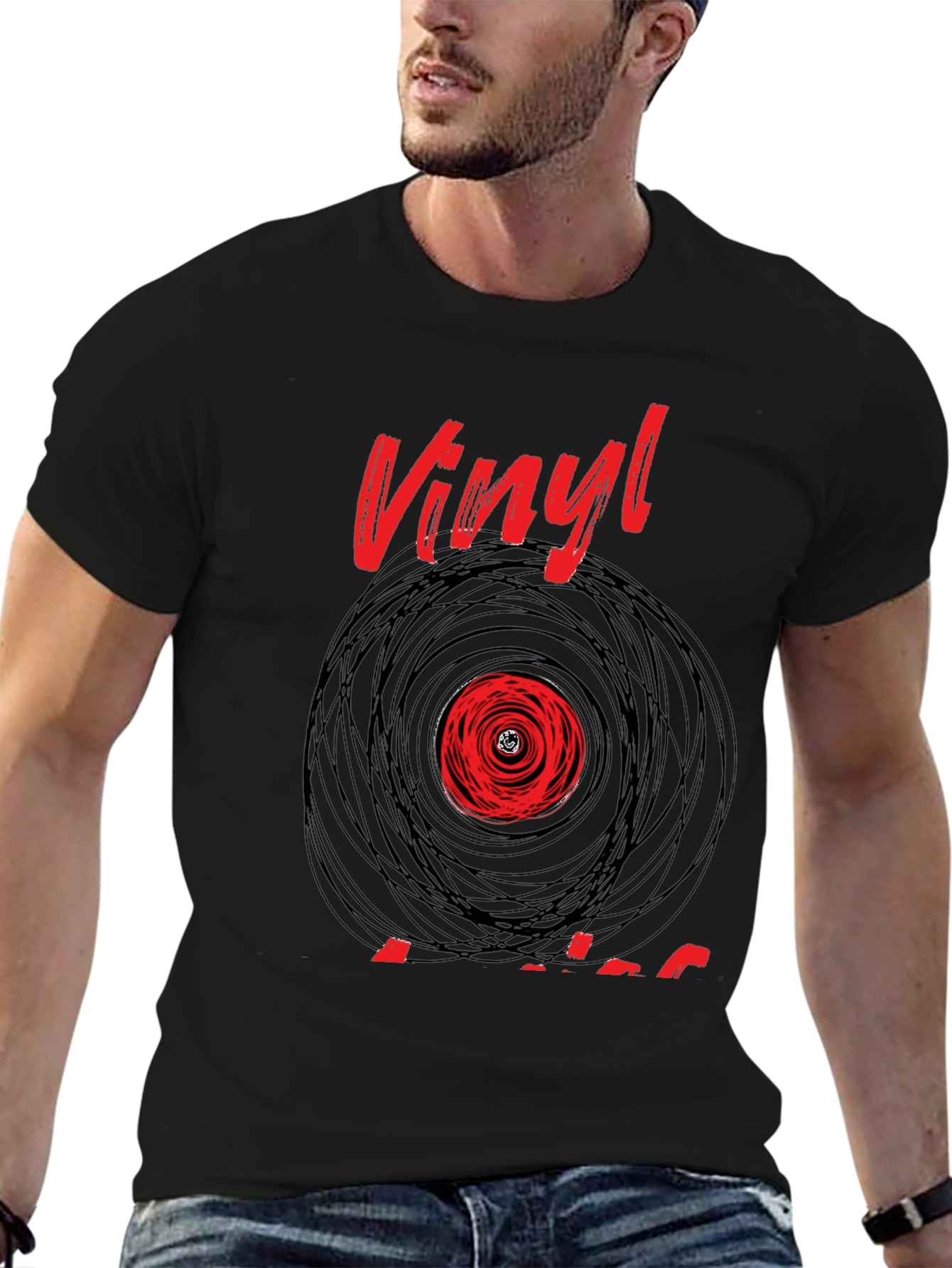 Vinyl Record Graphic Tee - Classic Music Lover T-Shirt