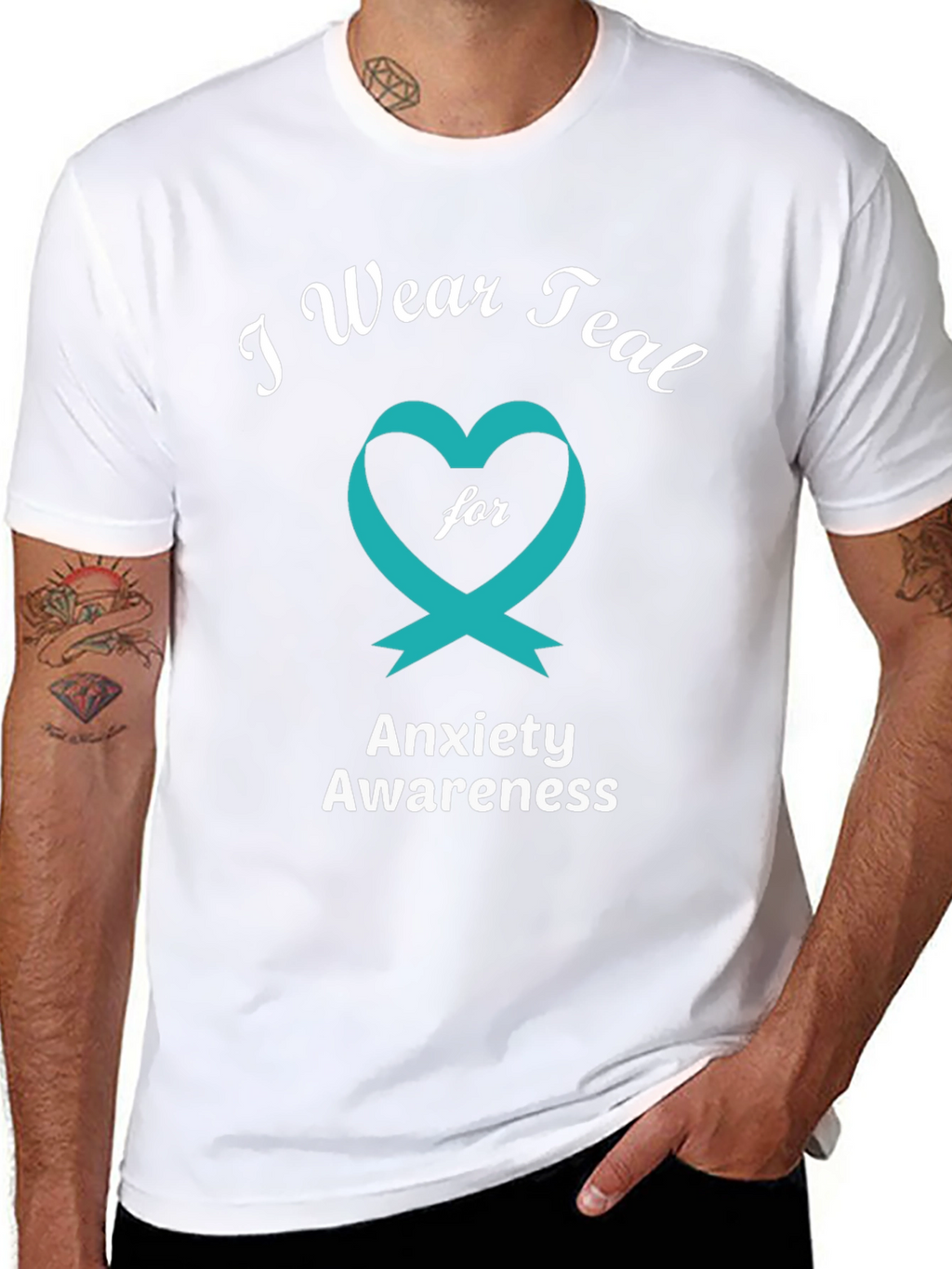 Anxiety Awareness Teal Ribbon T-Shirt