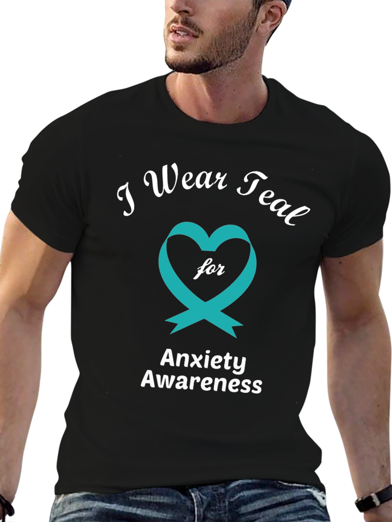 Anxiety Awareness Teal Ribbon T-Shirt