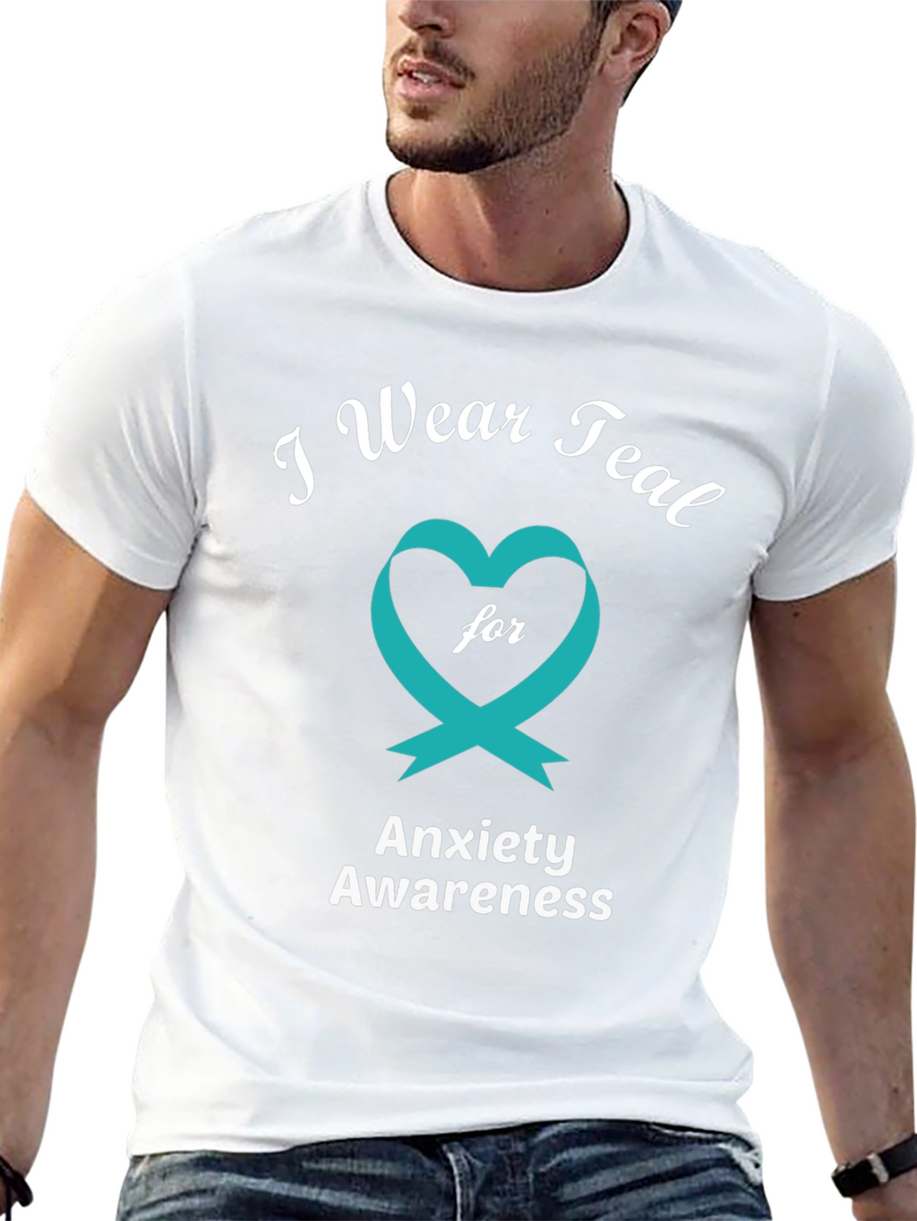 Anxiety Awareness Teal Ribbon T-Shirt