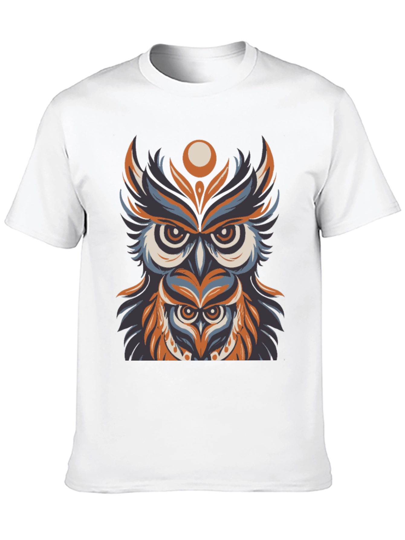 Owl Graphic Print T-Shirt - Black