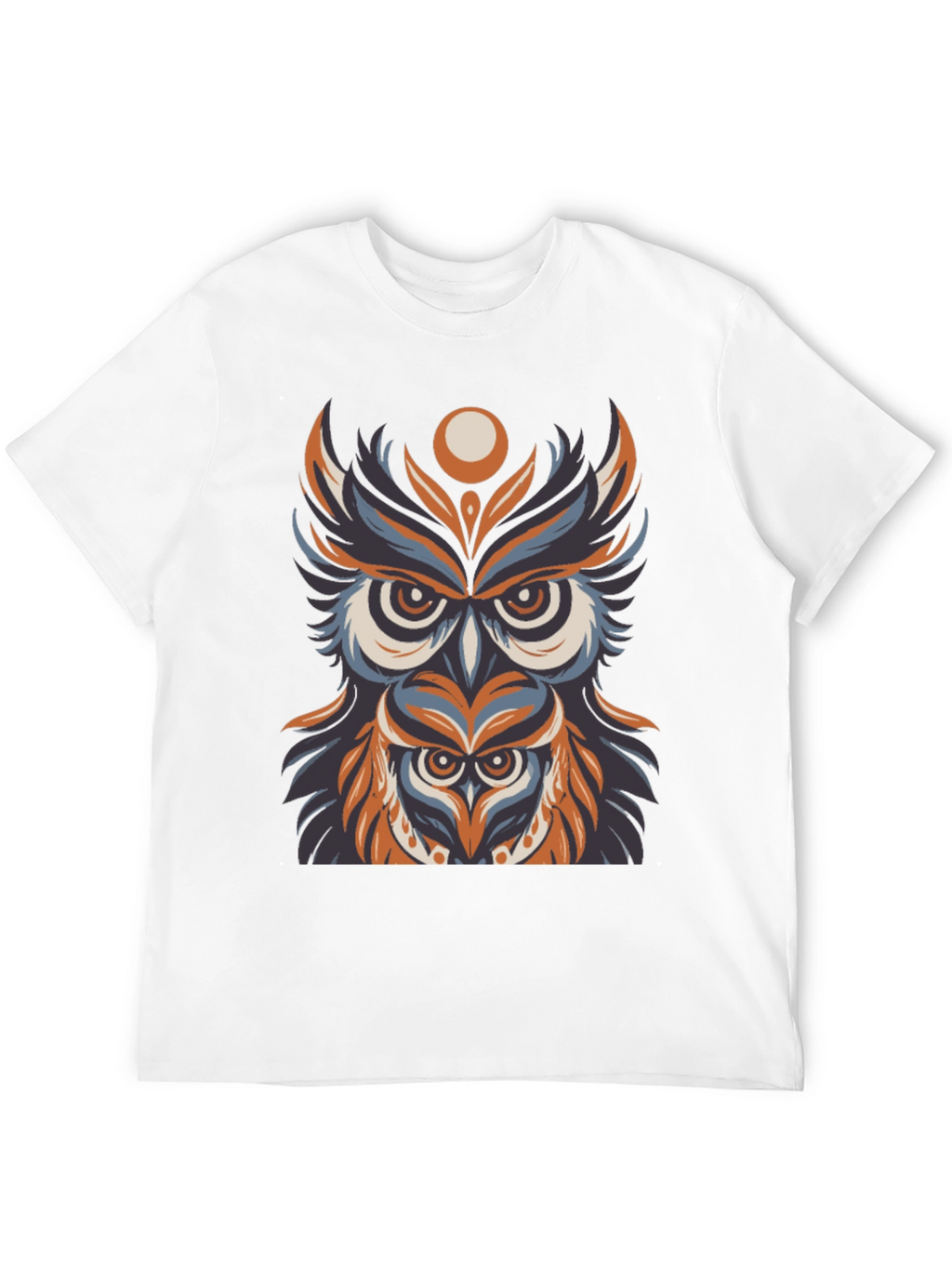 Owl Graphic Print T-Shirt - Black