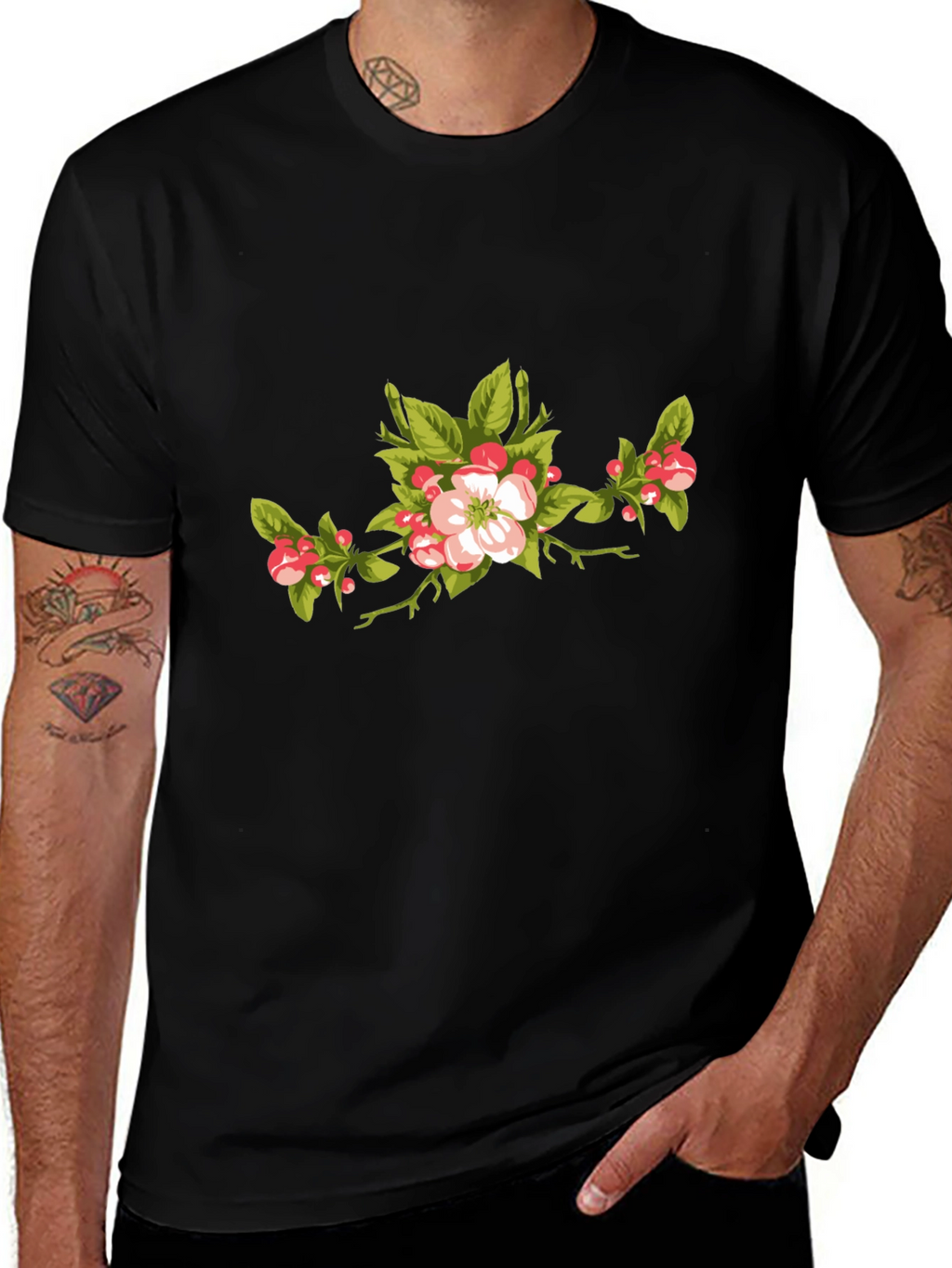 Floral Branch Graphic T-Shirt